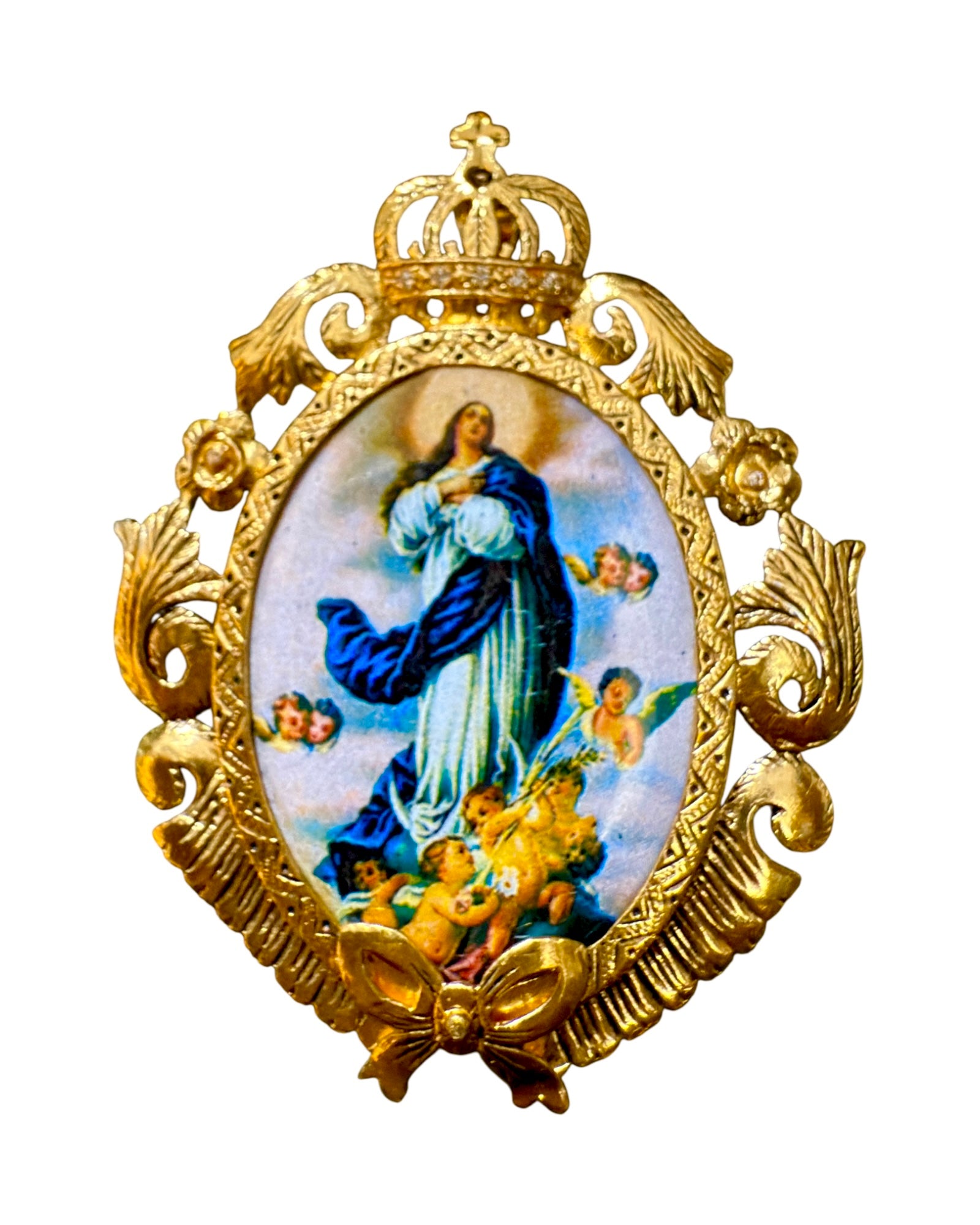 Our Lady of the Conception Medal in Gold Plated Silver