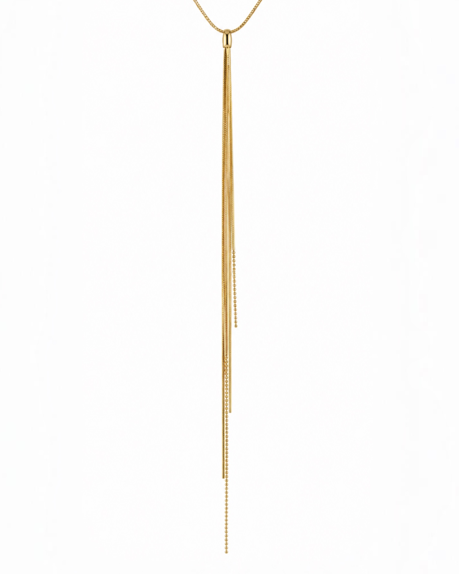 Long necklace in gold-plated silver.