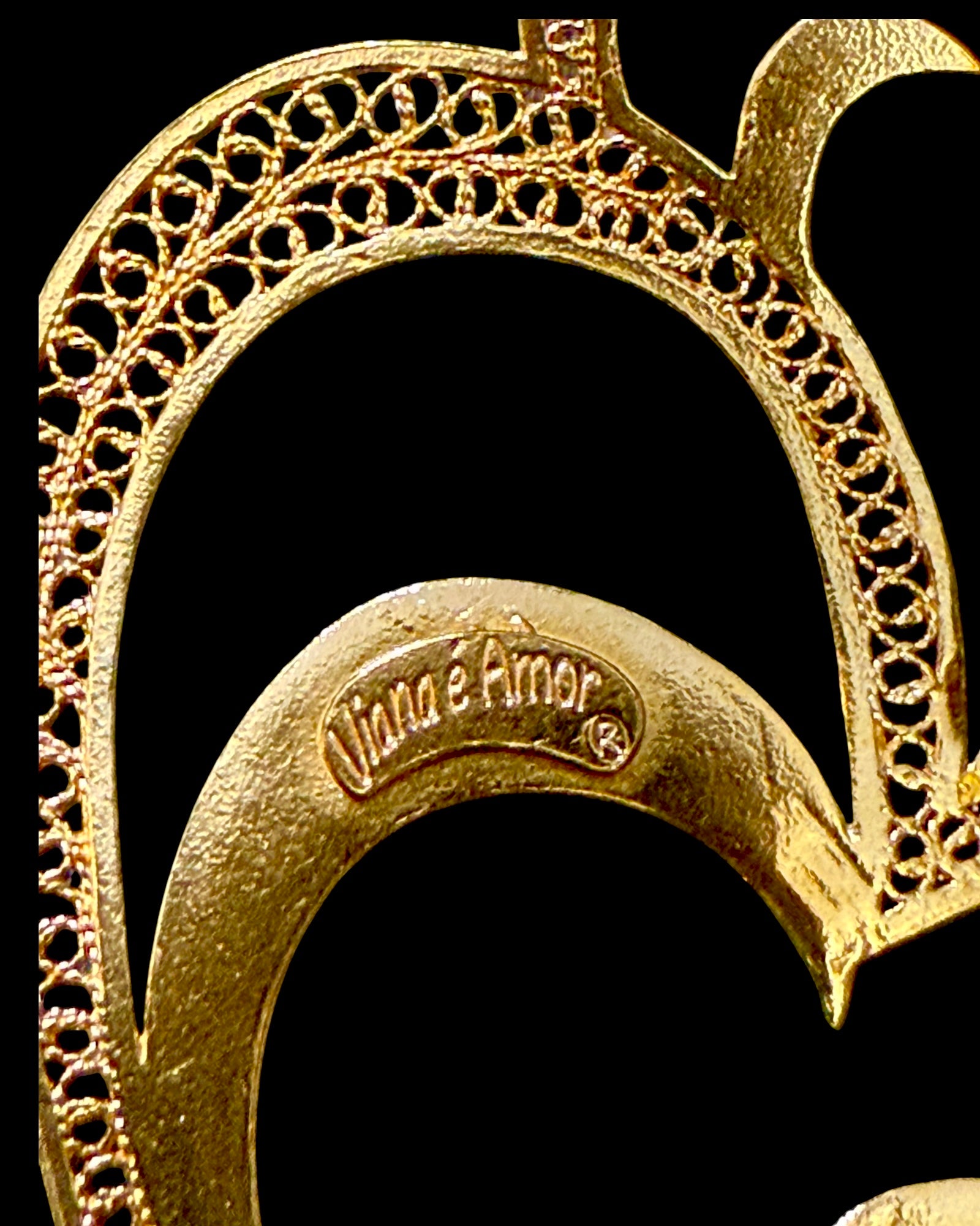 Heart of Viana Medal 22 With Black Enamel
