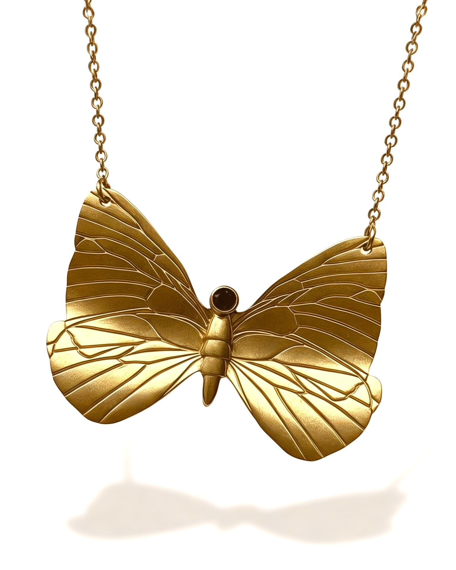 Butterfly Necklace in Gold Plated Silver