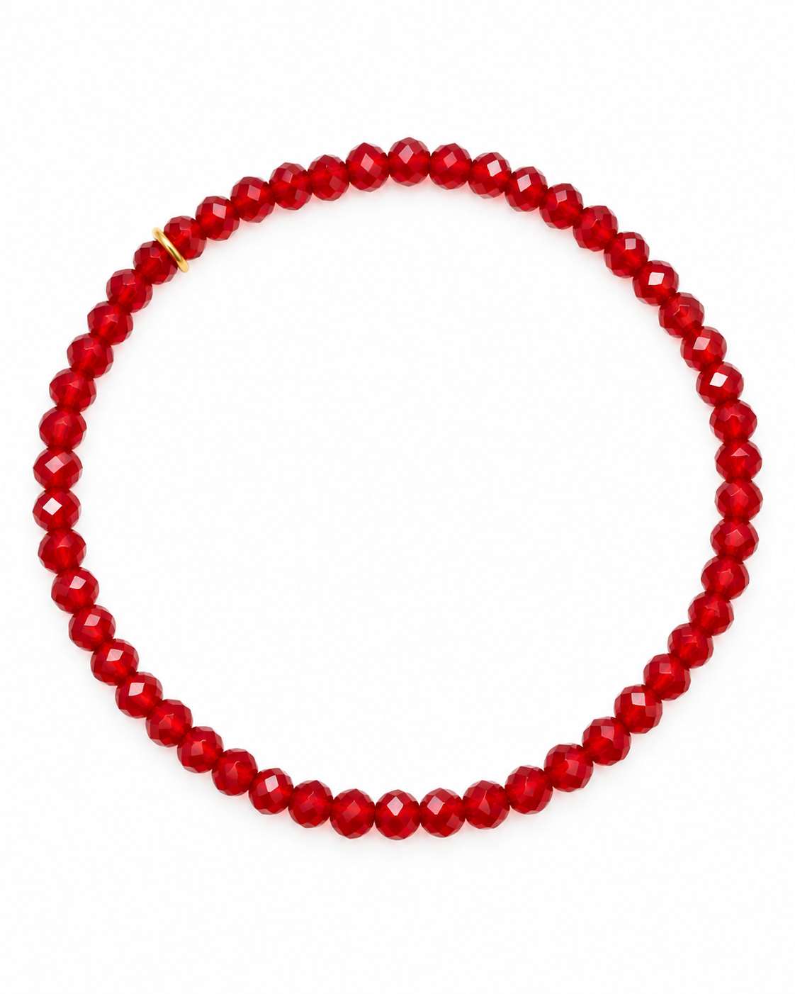 16 - Pulseira Pedras Vermelhas com Prata