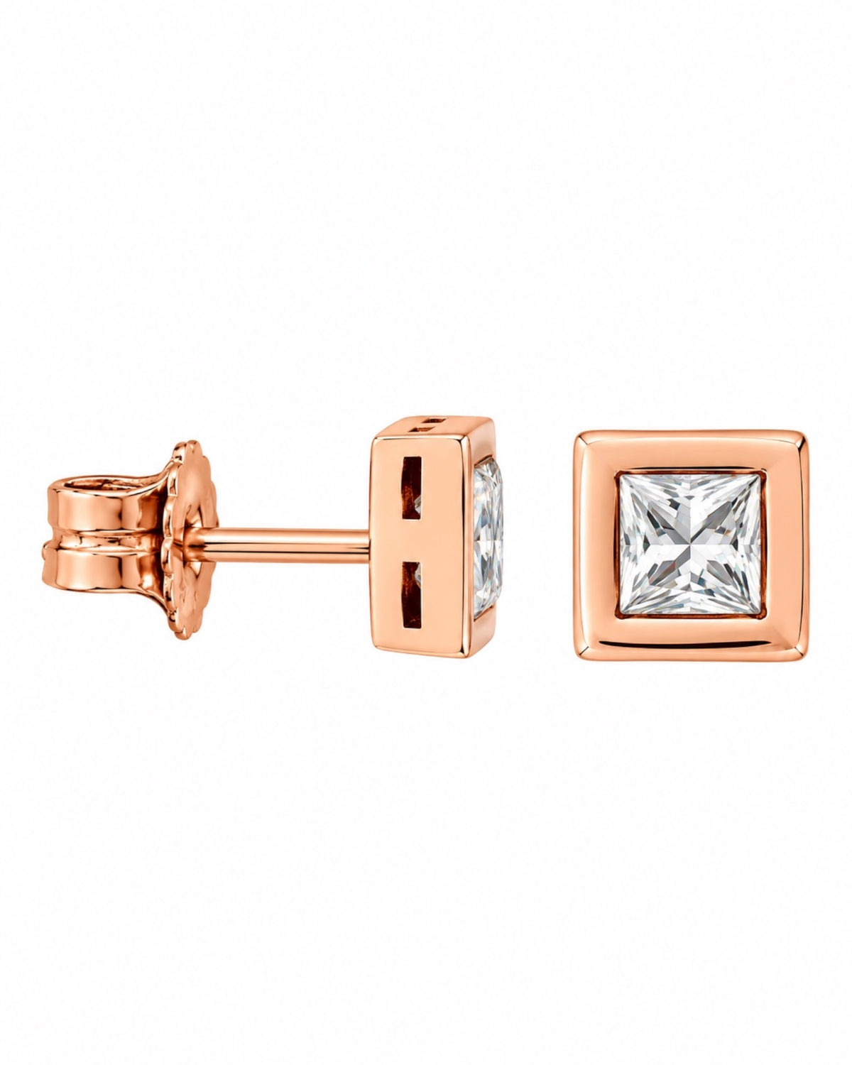 Solitaire Earrings in Gold