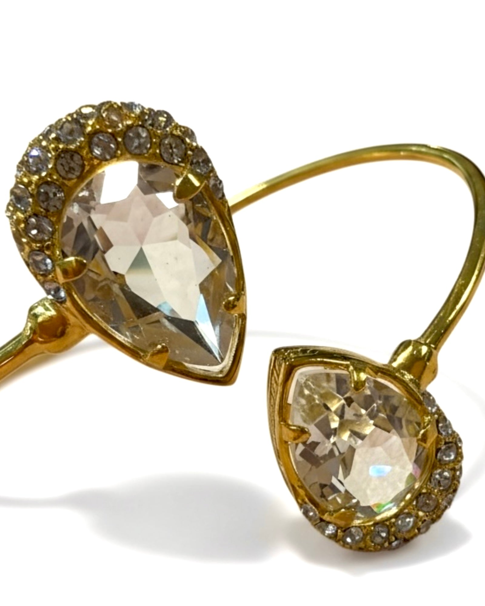 Milky White Drop Bracelet in Gold-Plated Silver