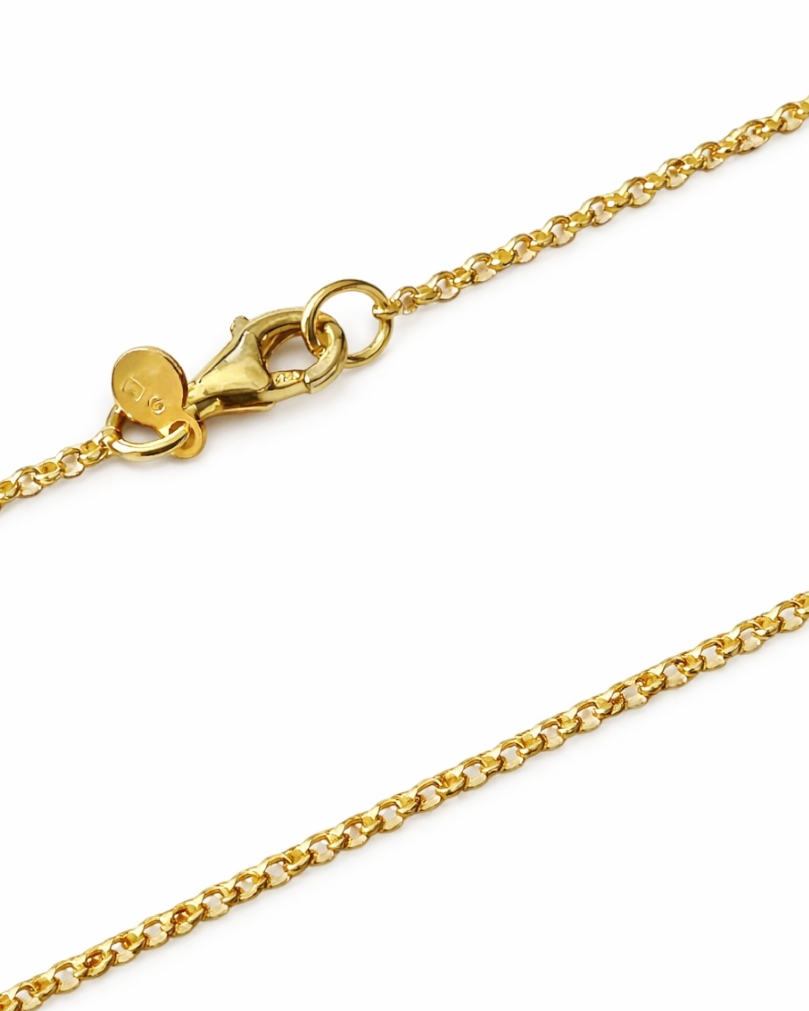 Gold-plated silver chain necklace