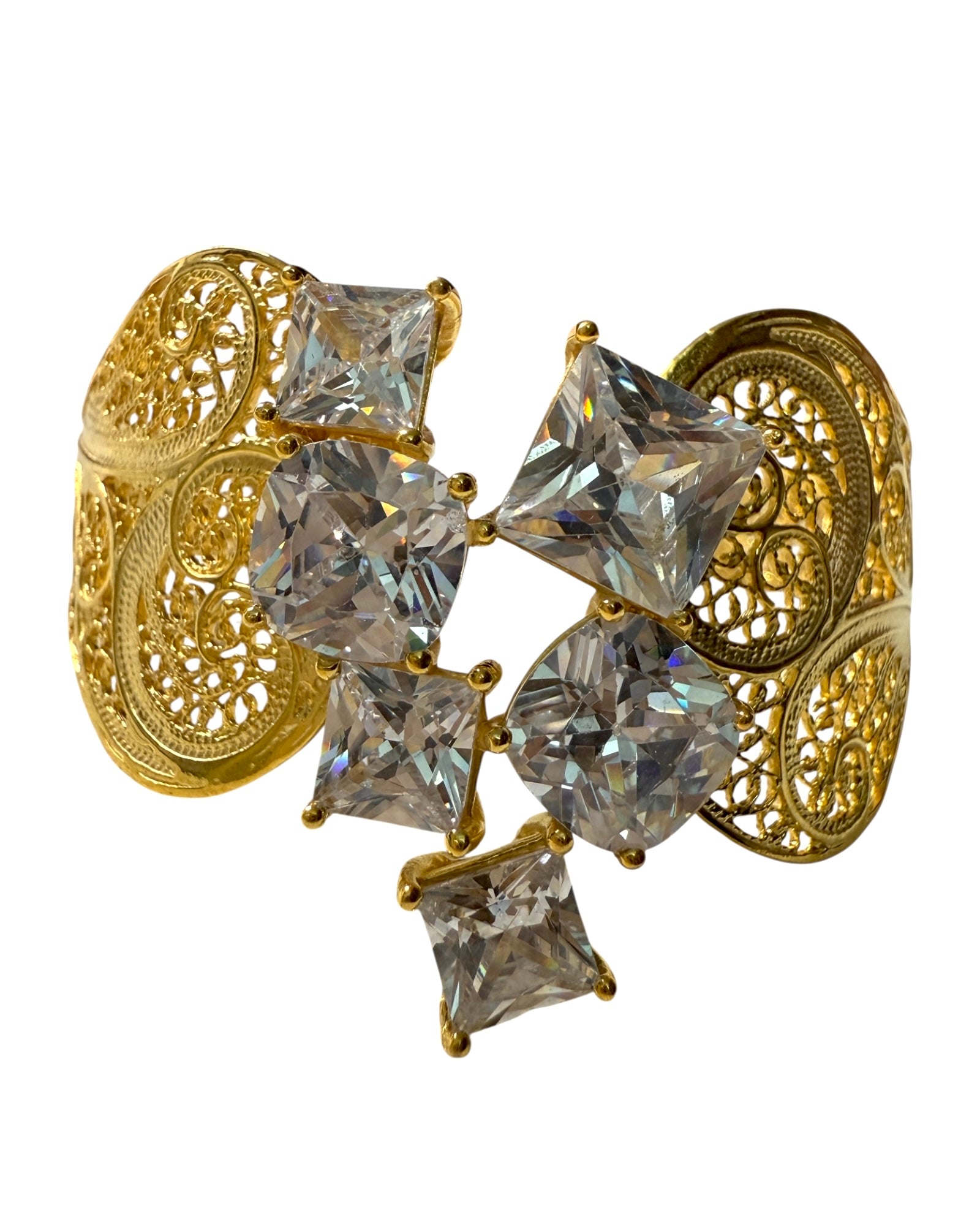 Viana Heart Bracelet in Gold Plated Silver