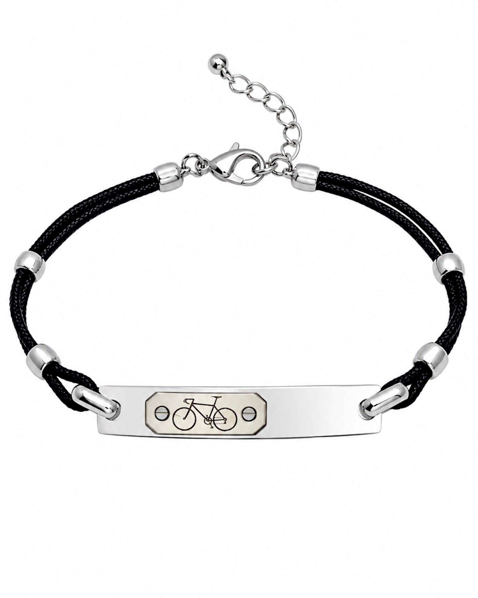 Silver Bicycle Bracelet