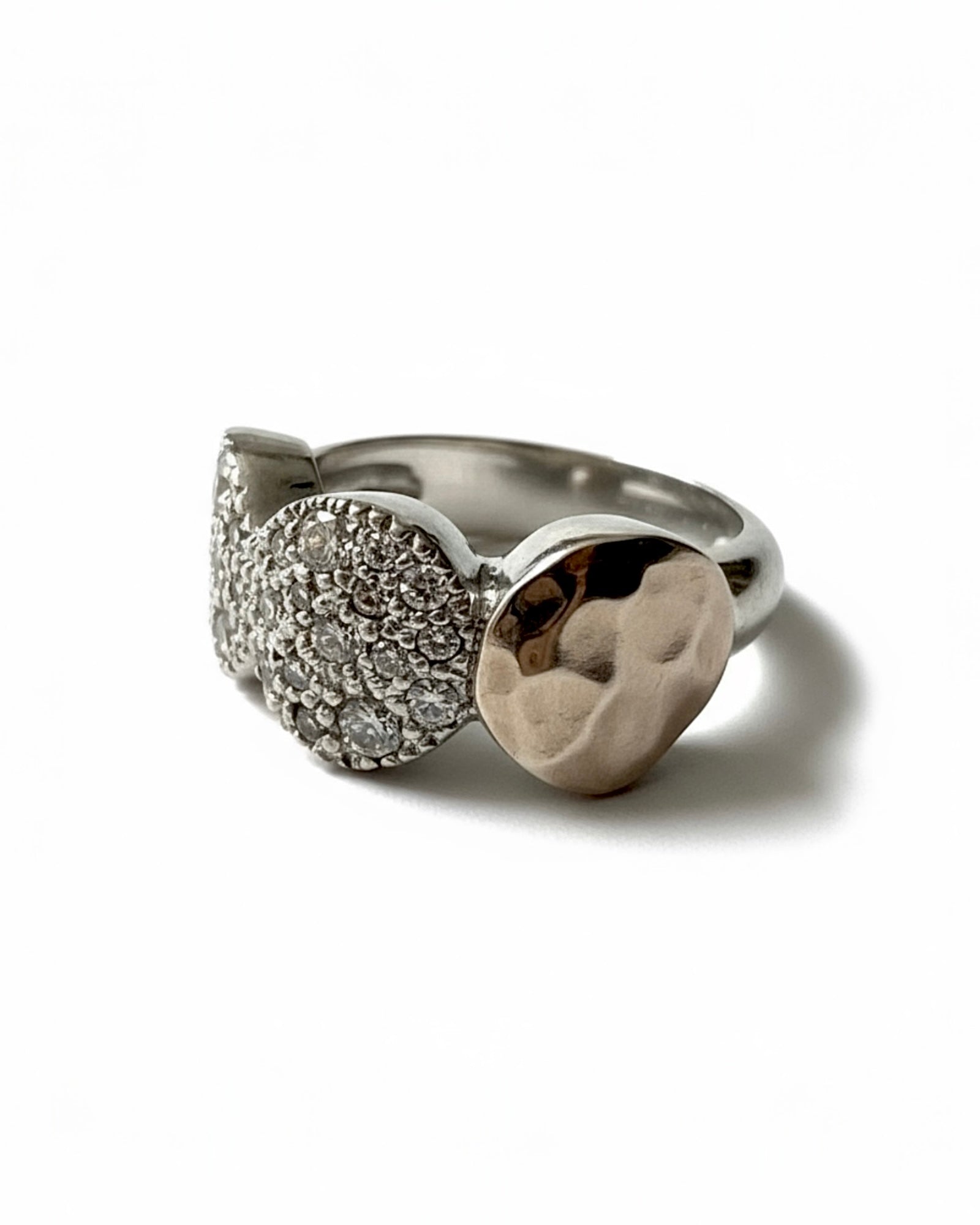 Circles Ring in silver and gold