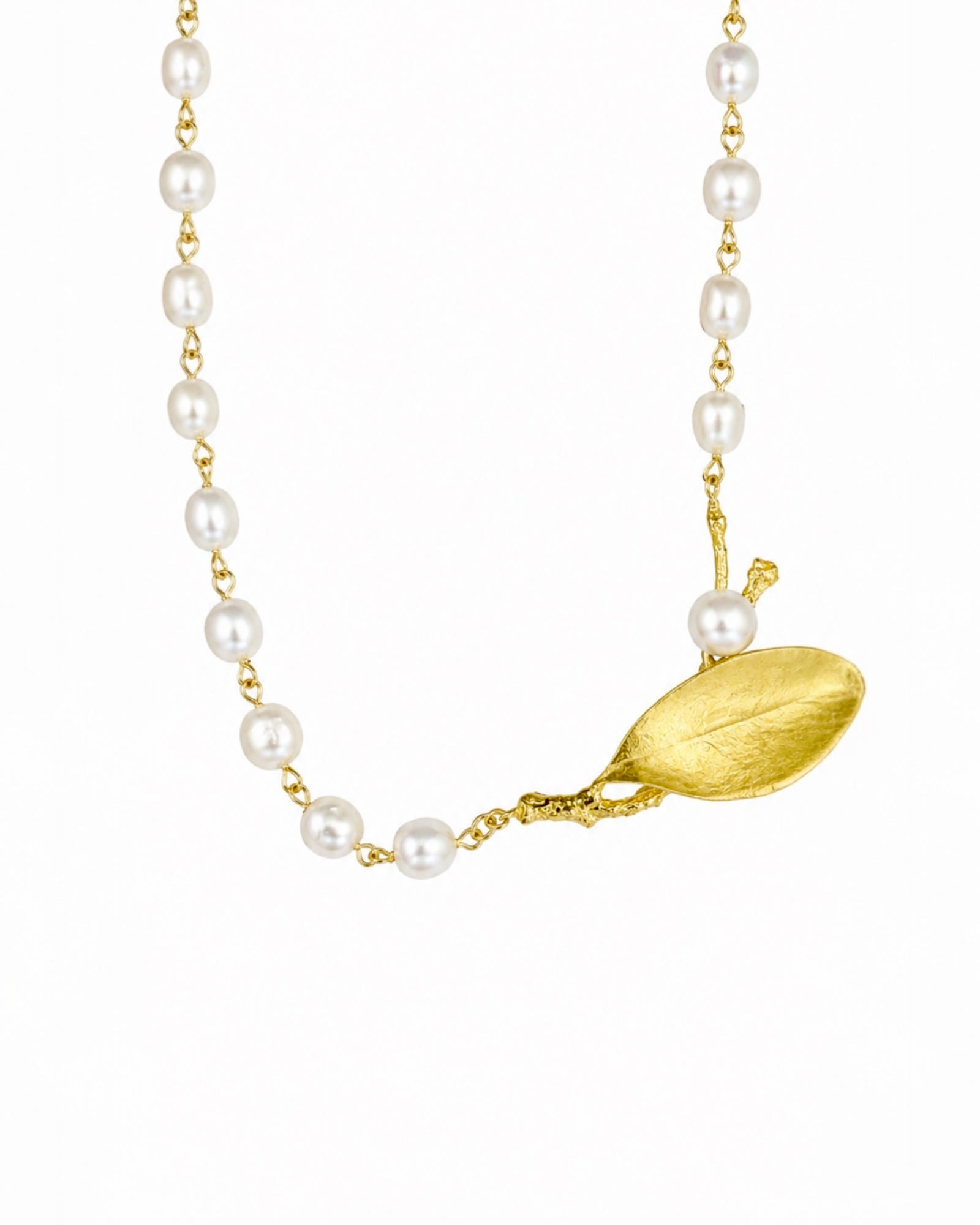 Necklace with Pearls in Gold-Plated Silver