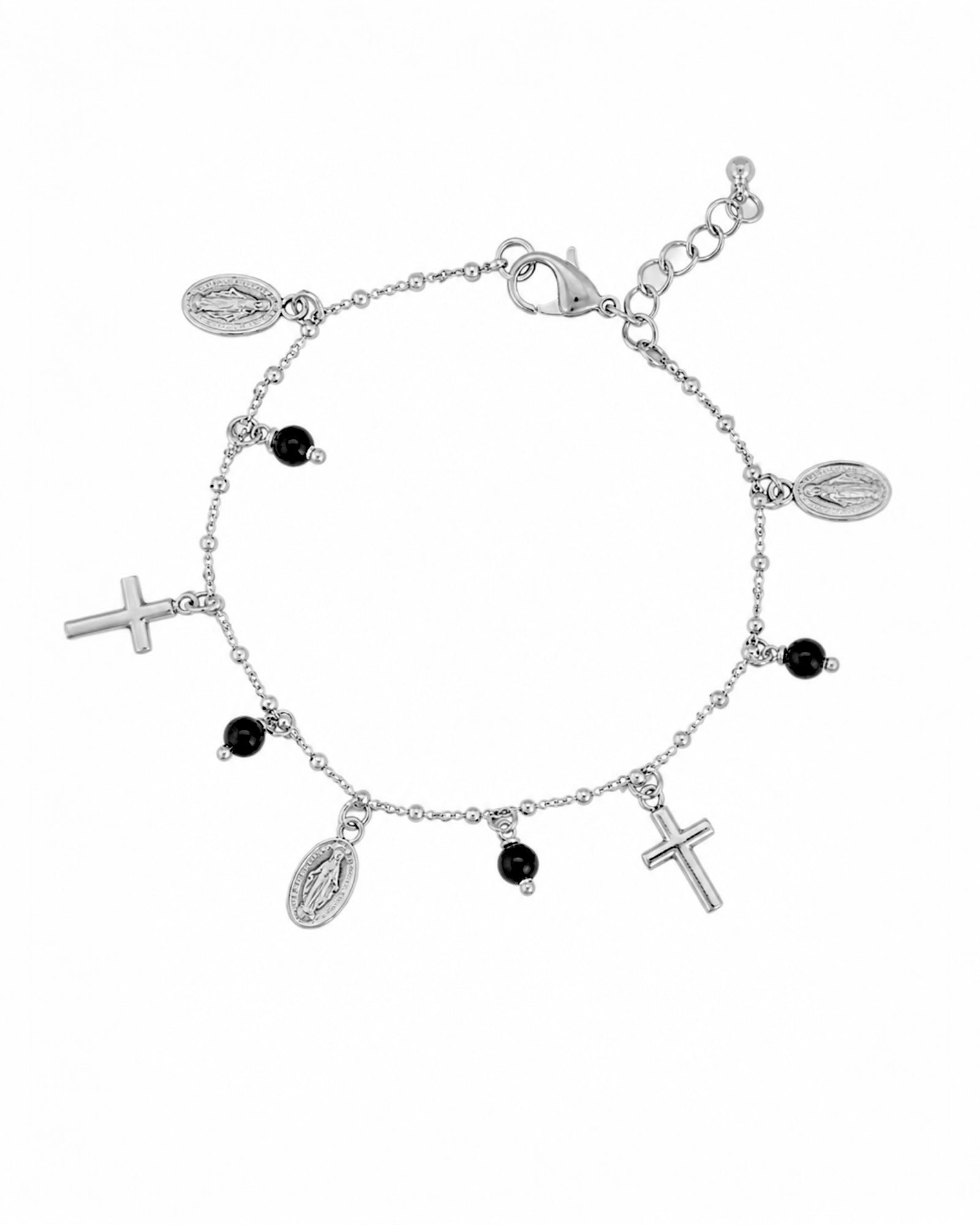 Bracelet with Symbols in Silver