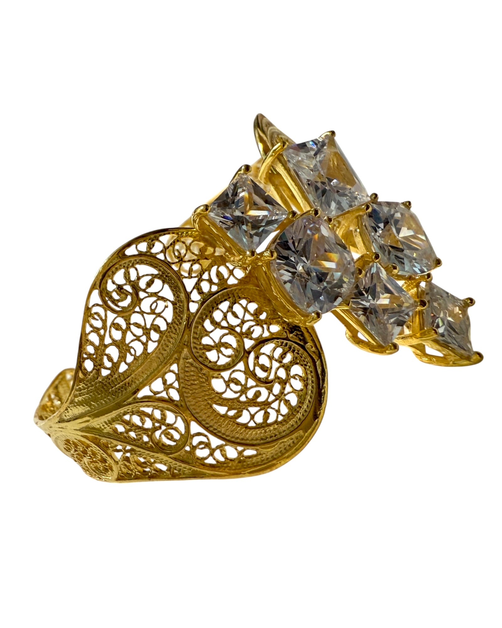 Viana Heart Bracelet in Gold Plated Silver