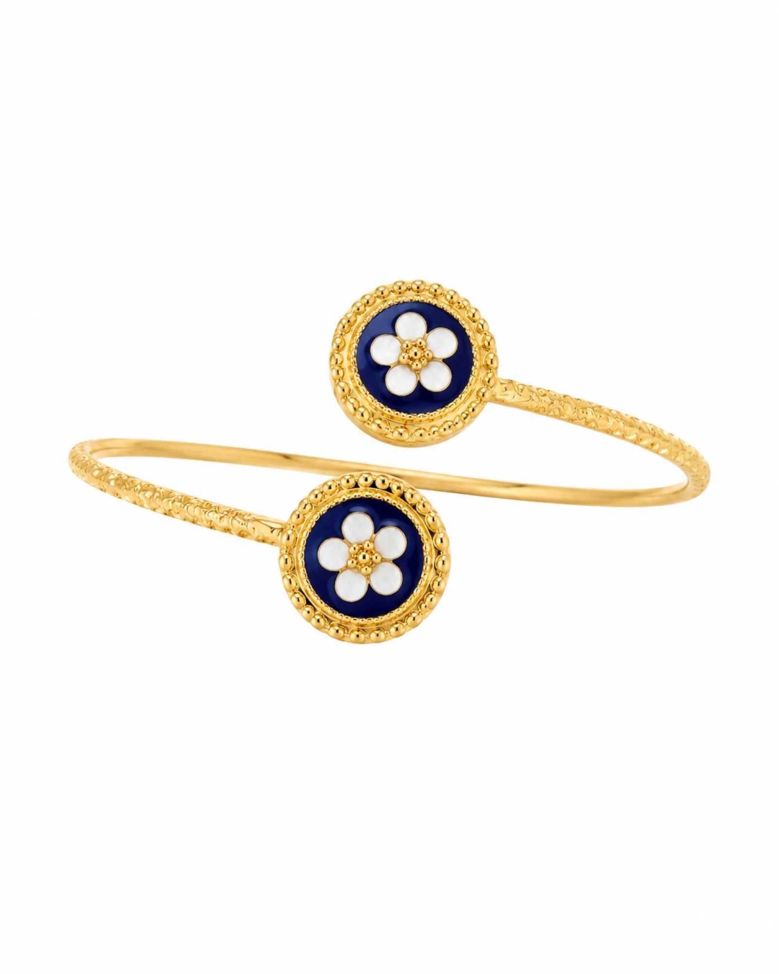 Blue Snail Bracelet in Gold-Plated Silver