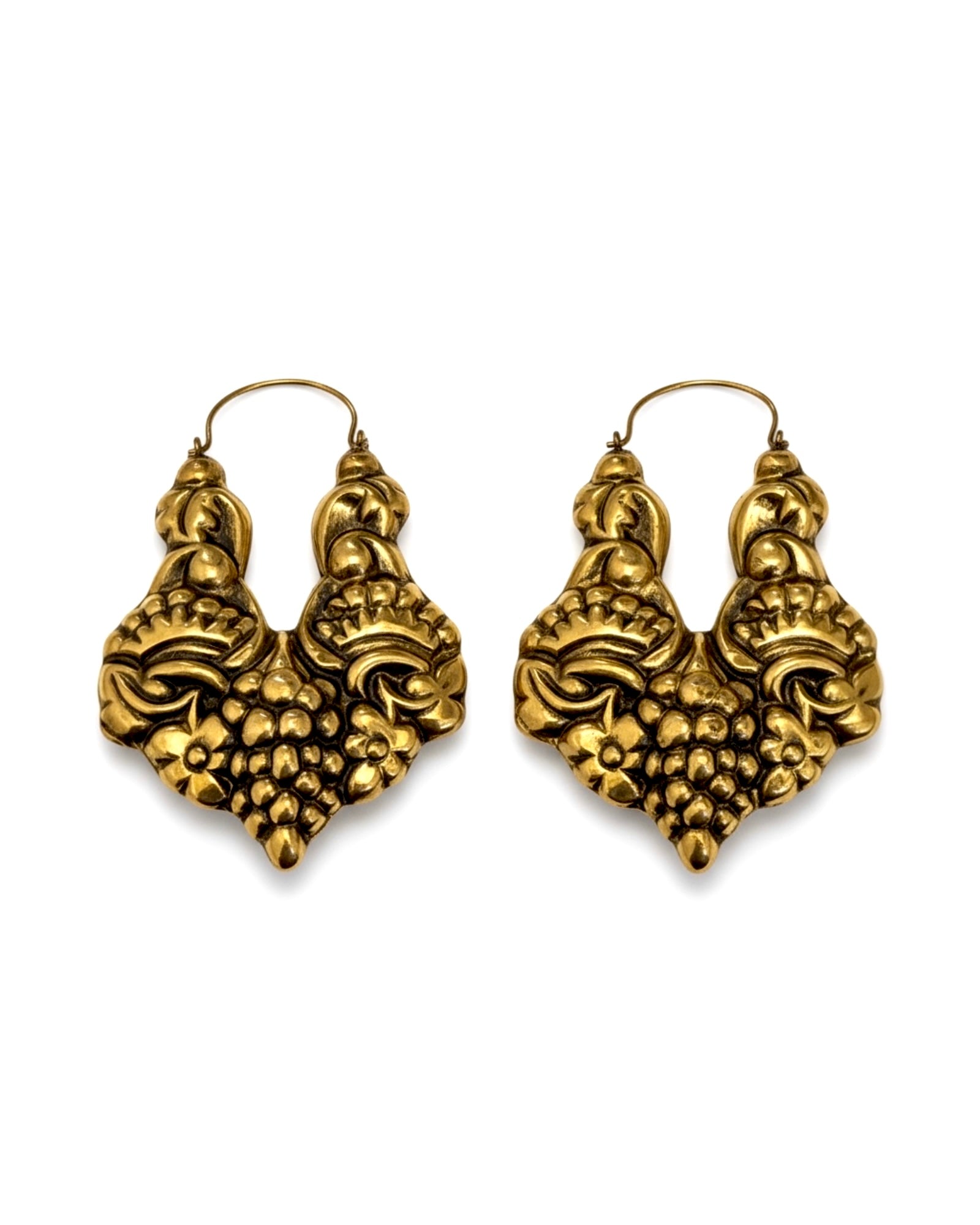 Argolas Barrocas em Prata Dourada