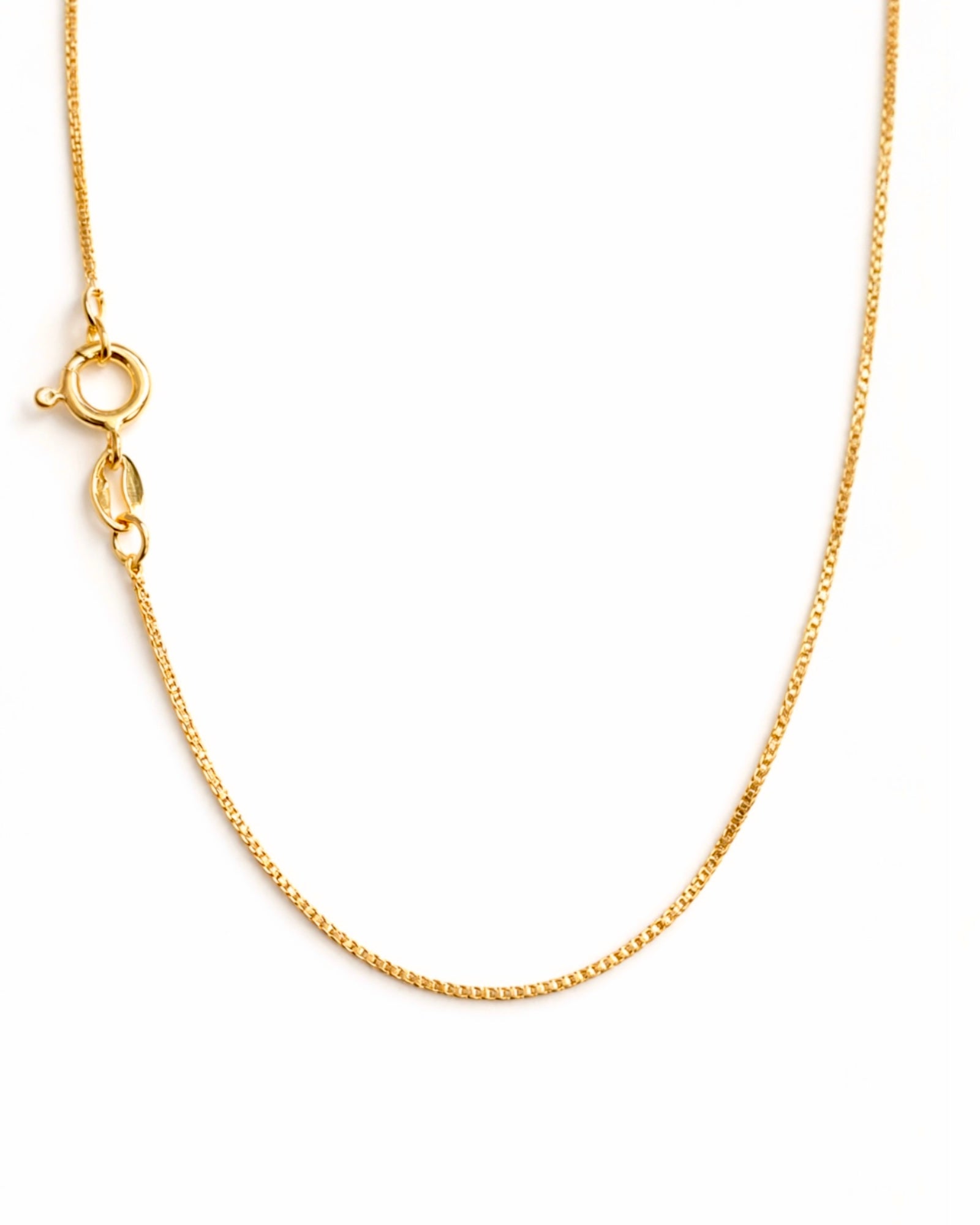 Colar Simples em Prata Dourada - 45cm