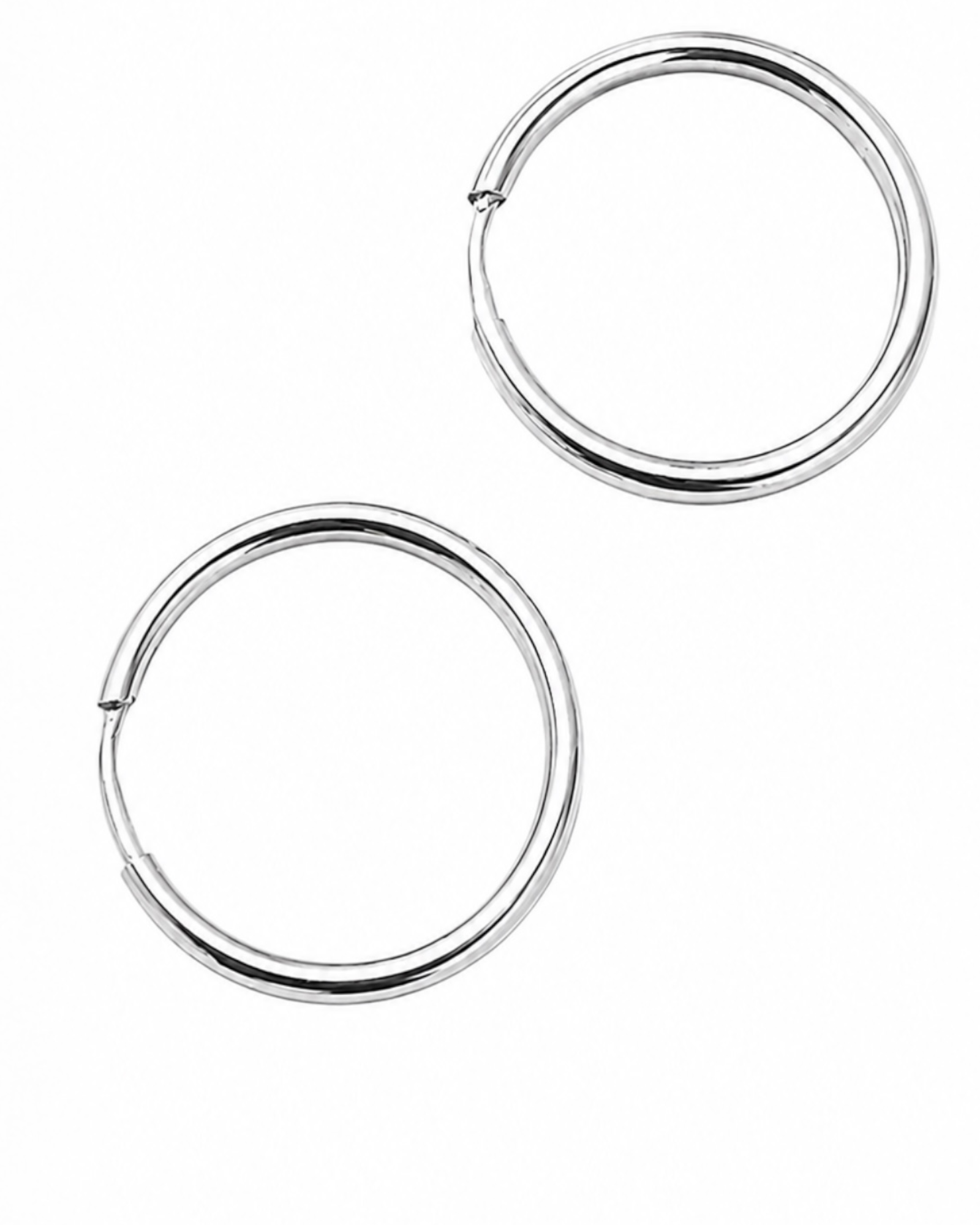 Simple Silver Hoop Earrings