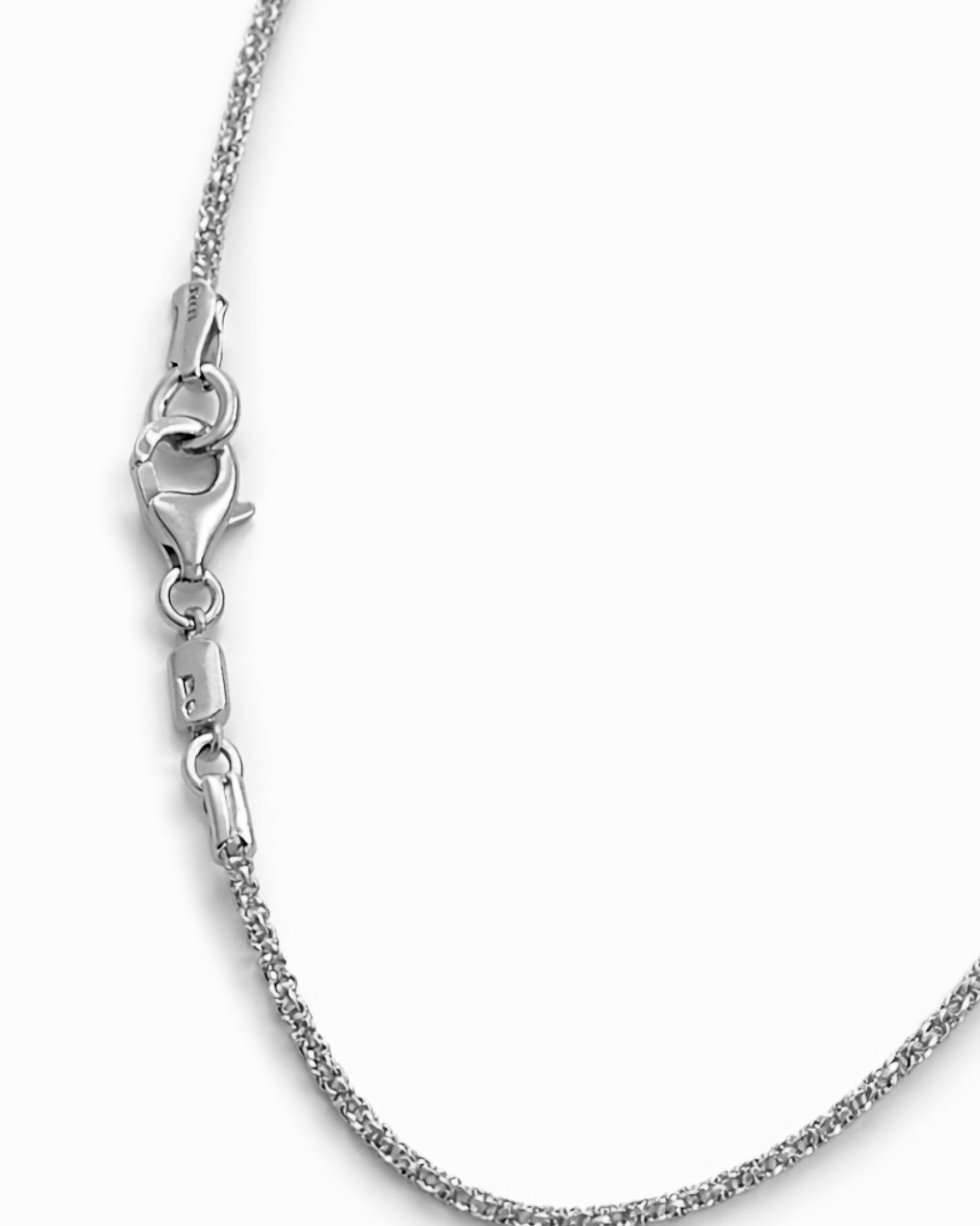 Colar Simples com Brilho em Prata - 80cm