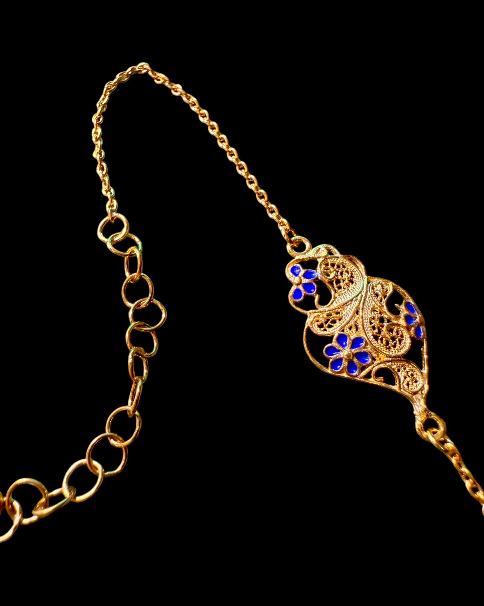 Pulseira Coração de Viana em Prata Dourada