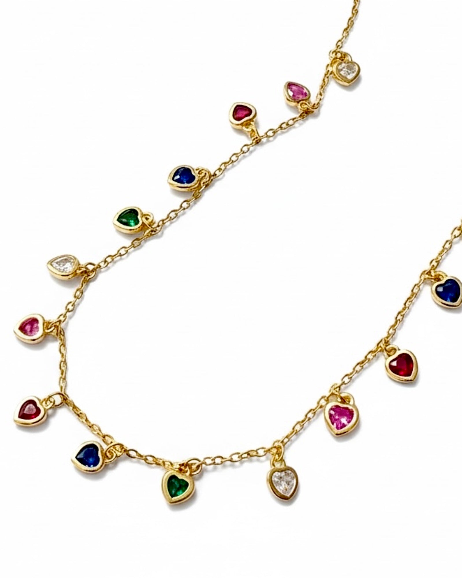 Colar Corações Coloridos