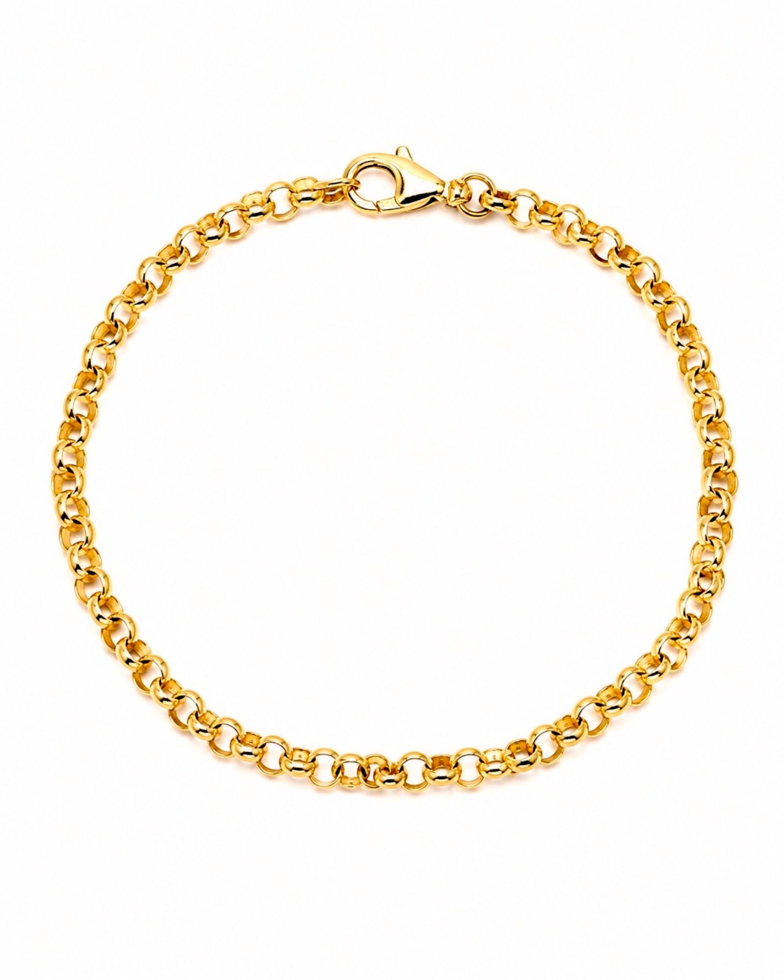 Gold-plated silver chain bracelet