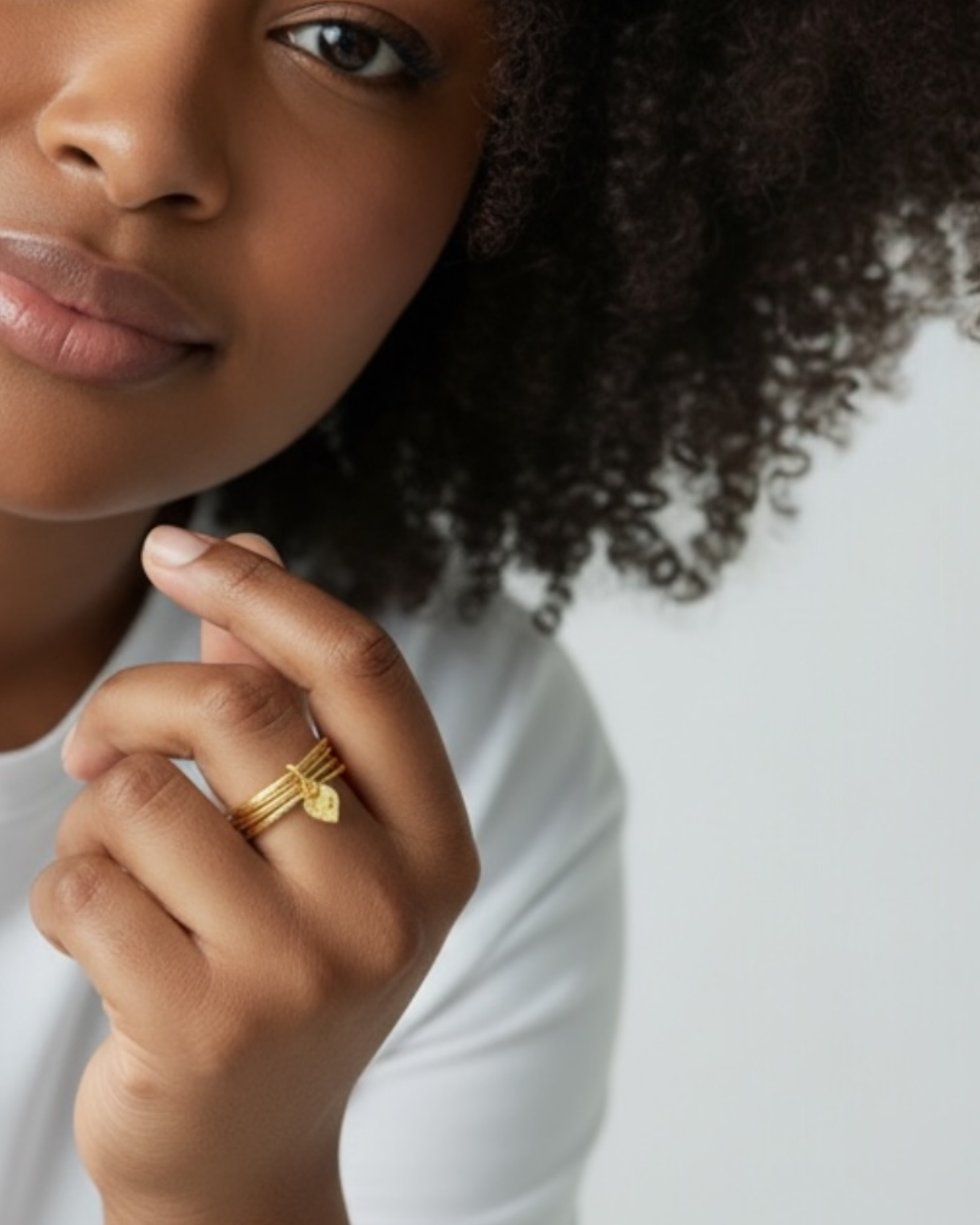 7-Piece Ring in Gold-Plated Silver