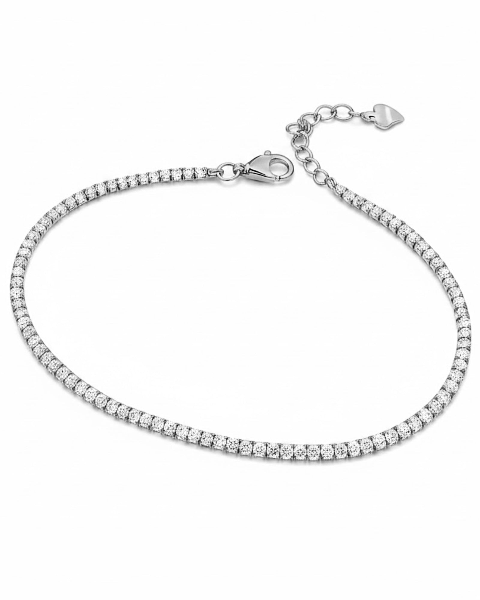Pulseira com Brilho em Prata