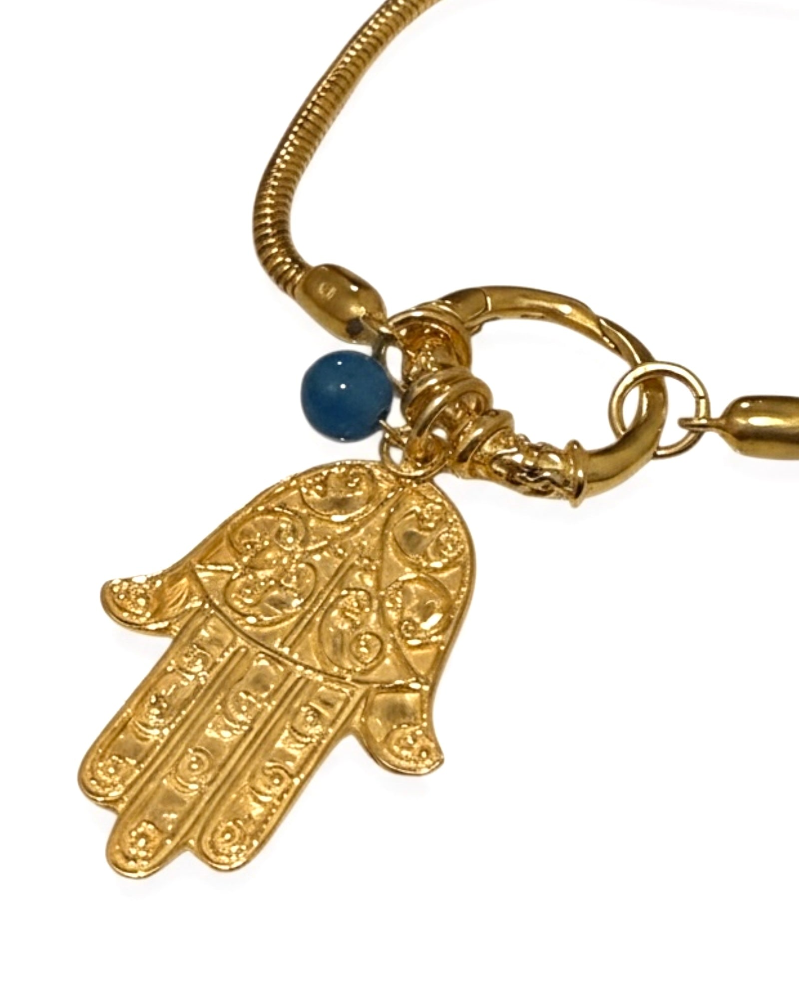 Pulseira Mão em Prata Dourada