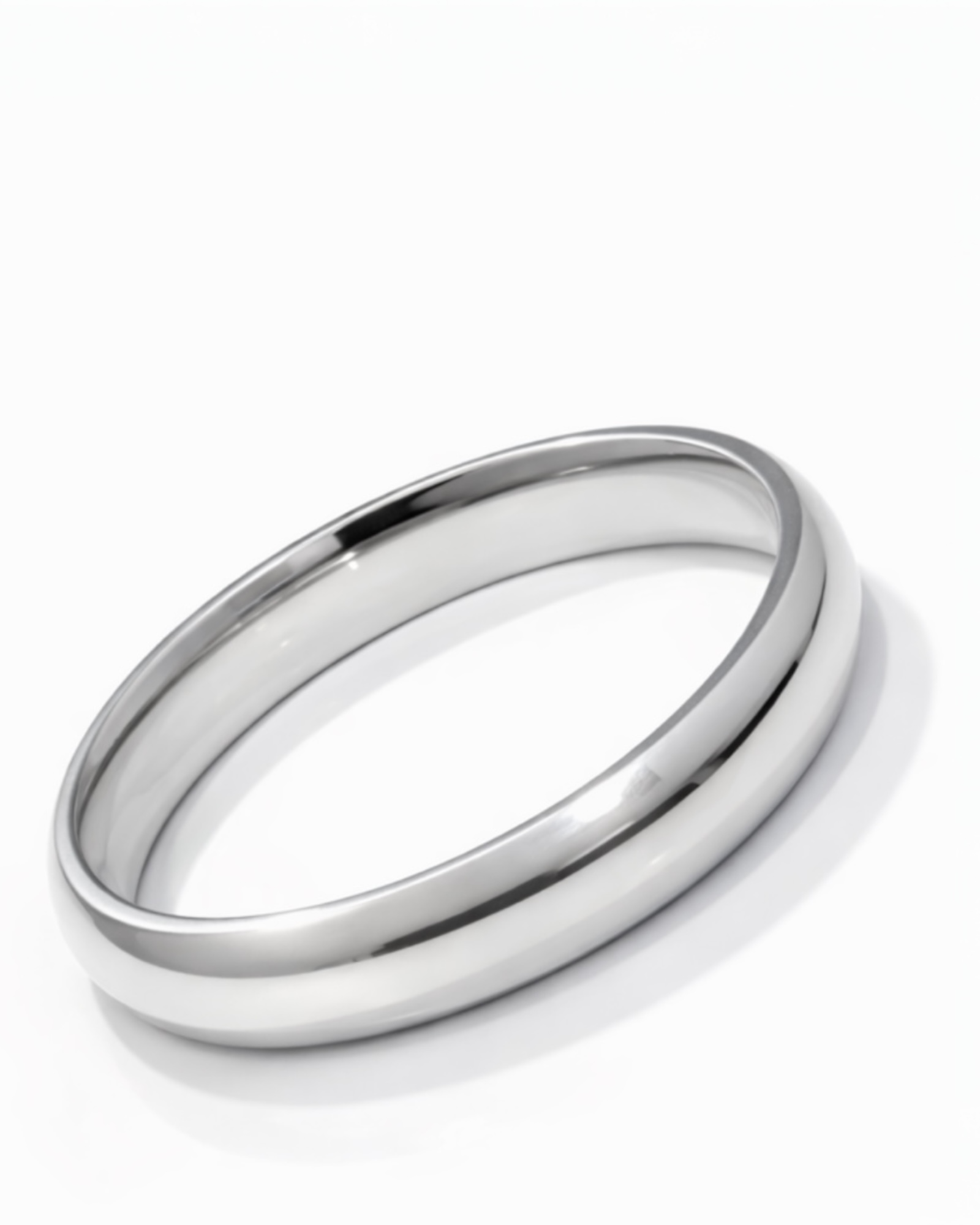 Round Silver Wedding Band