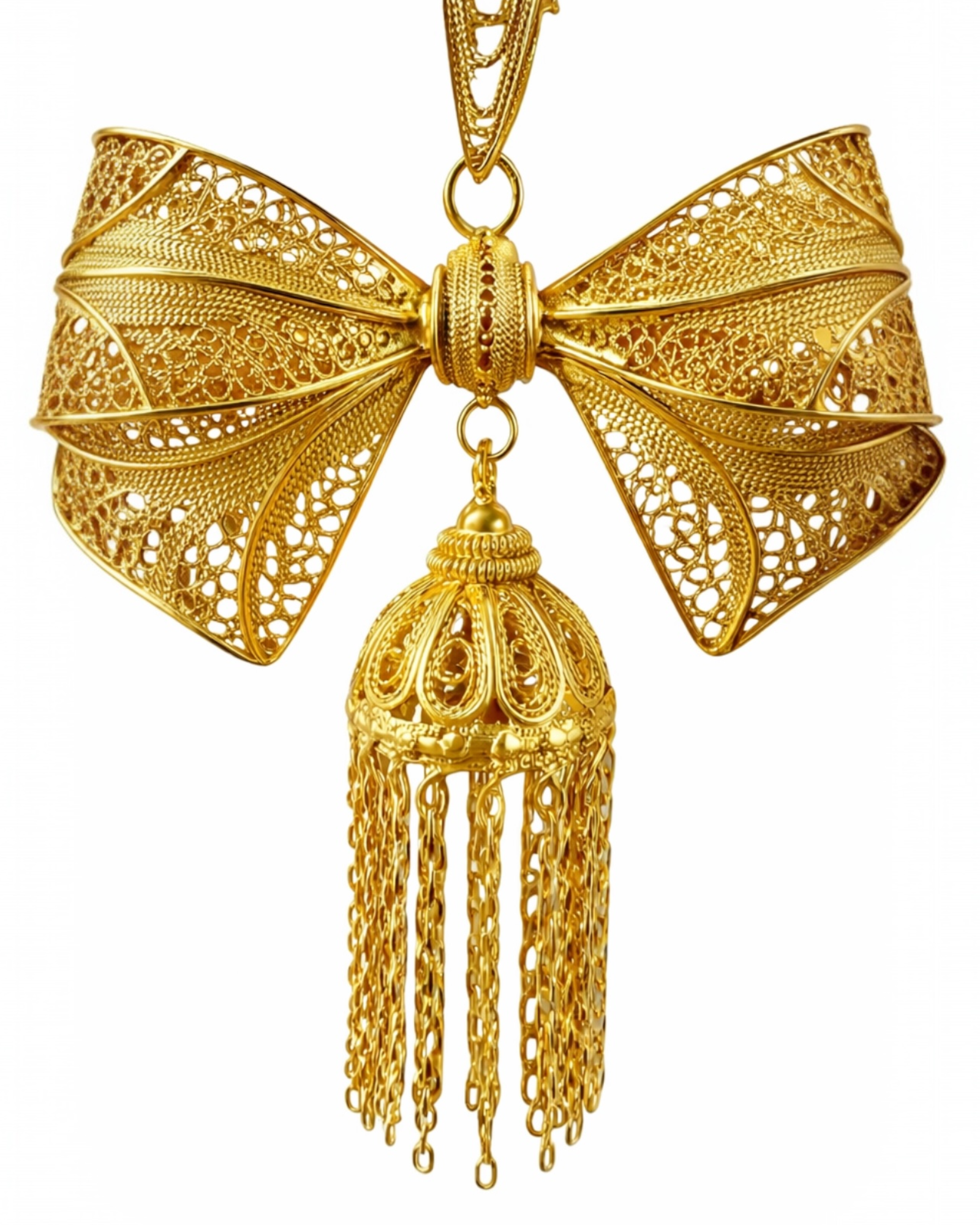 Medalha Laço em Prata Dourada