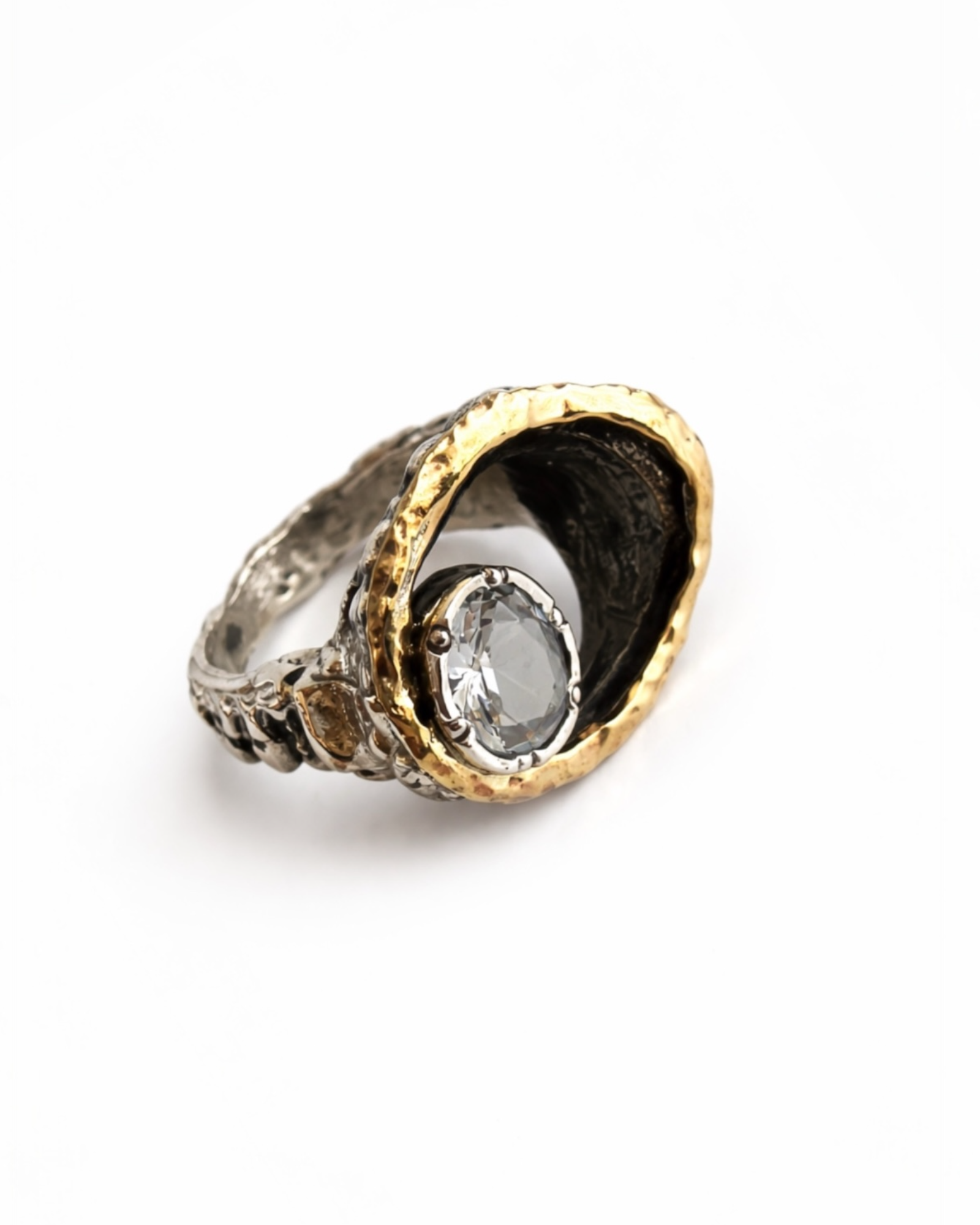 Wedding Ring in Silver and Gold