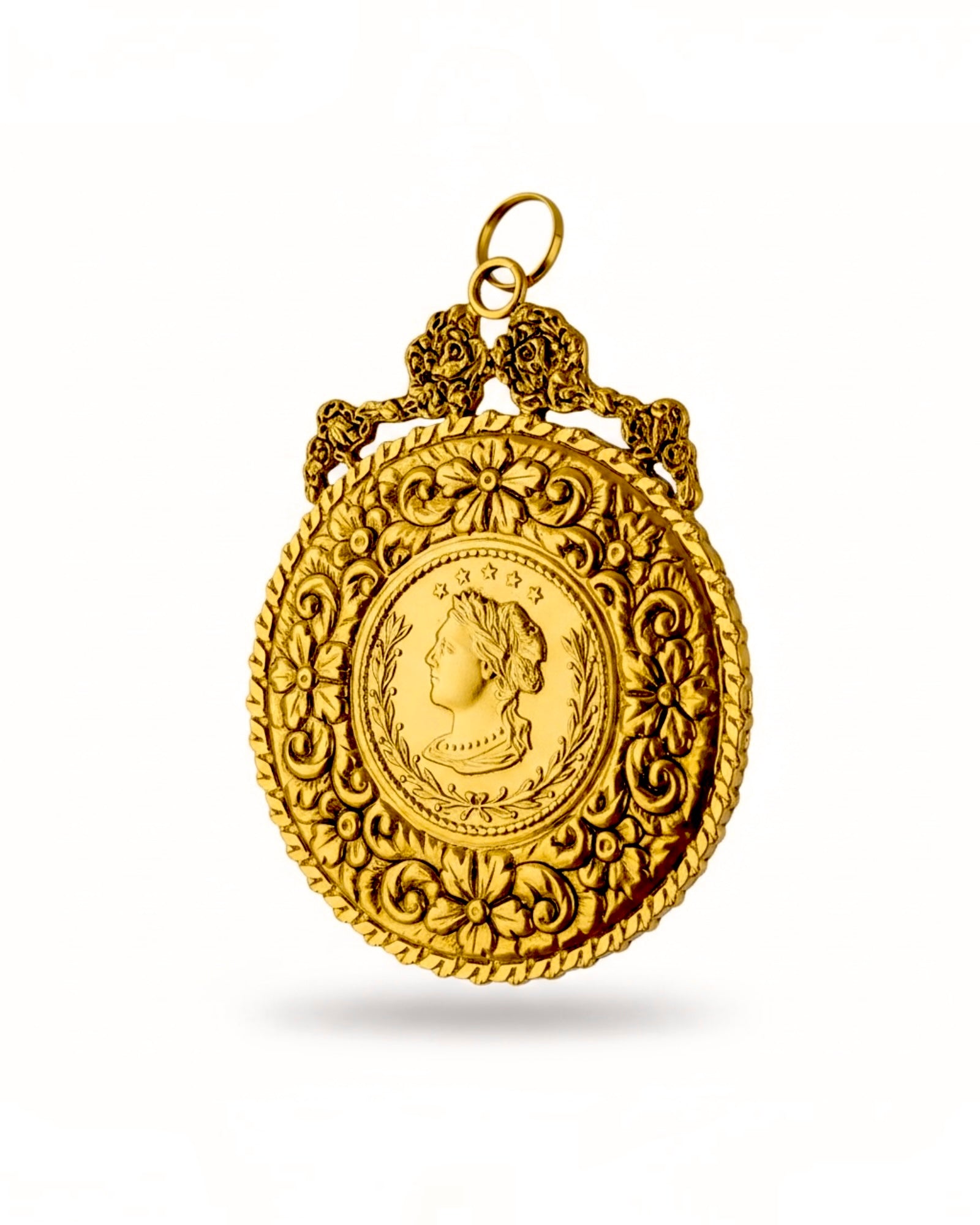 Medalha Imagem Libra em Prata Dourada