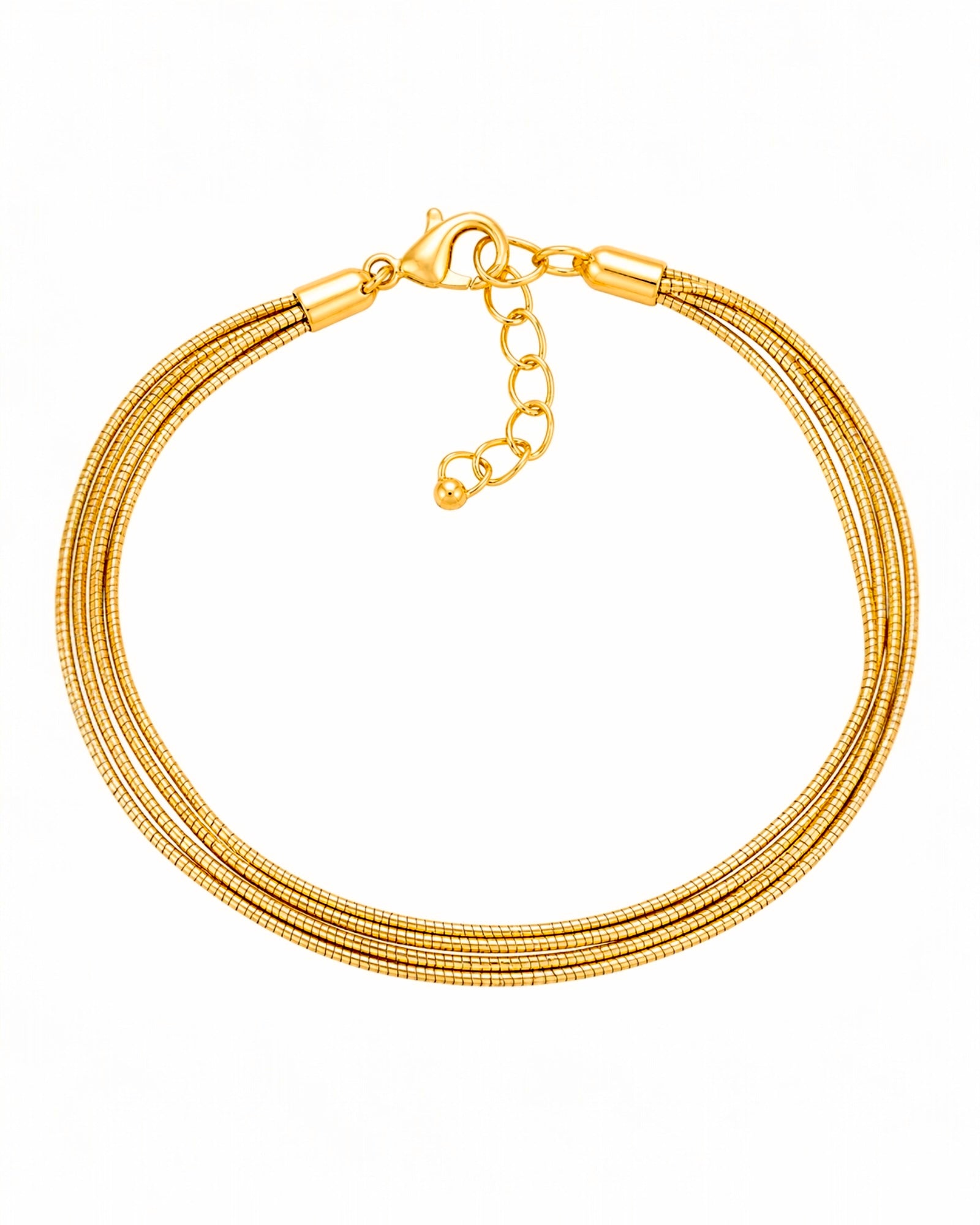 Pulseira com Fios  em Prata Dourada