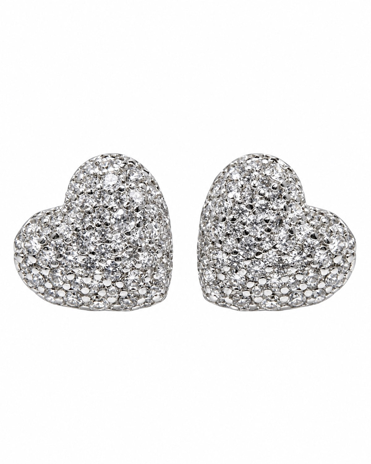 Heart Earrings in Silver