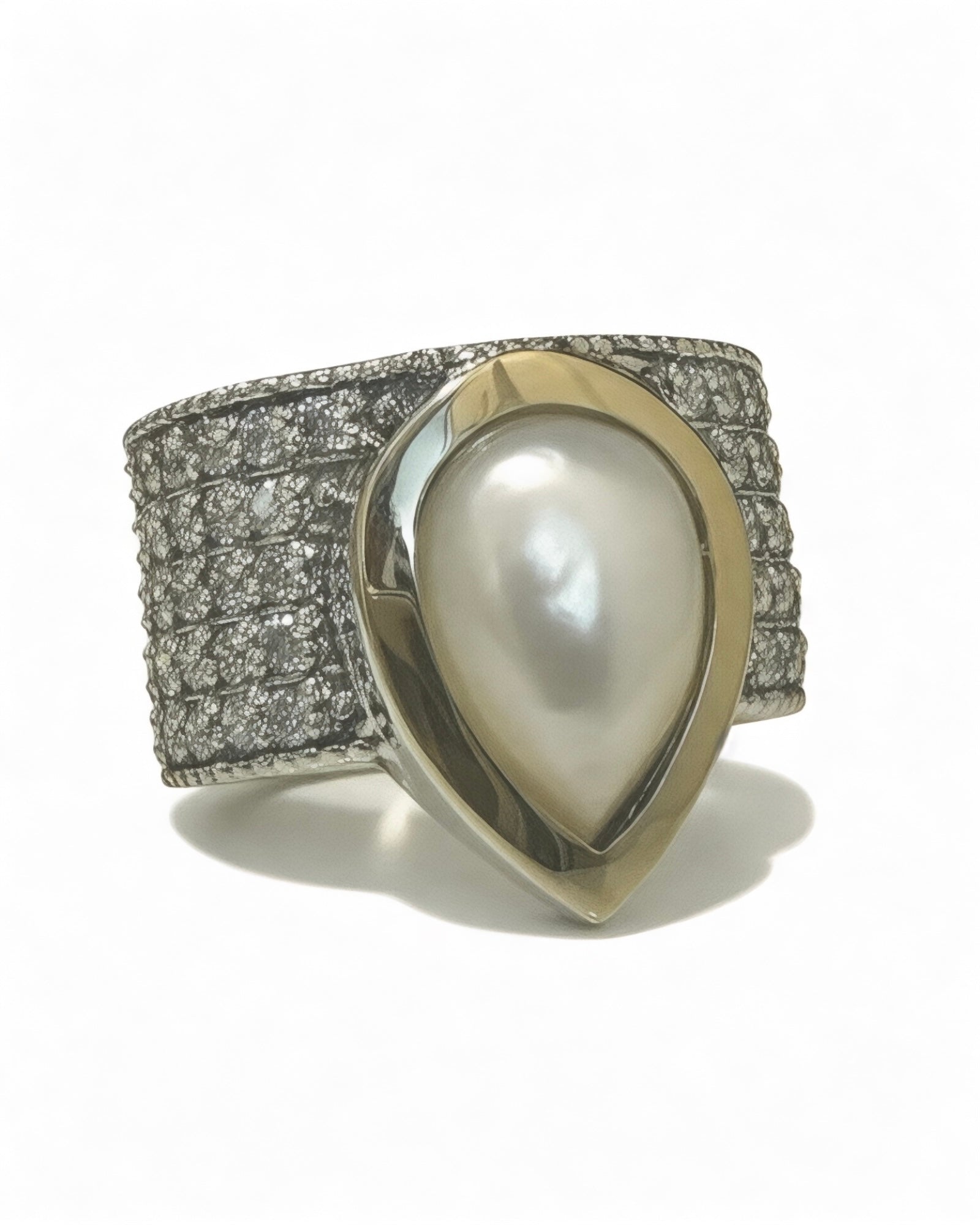 Sparkling Ring in Silver and Gold