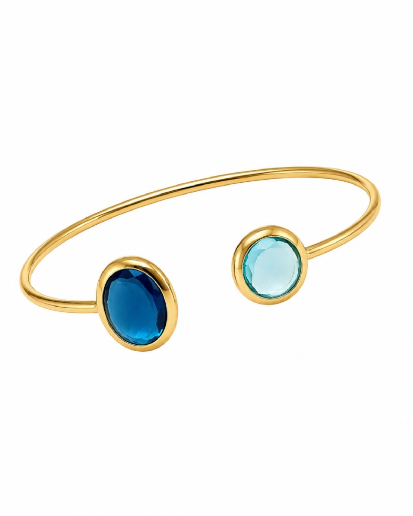 Slave Bracelet / Bracelet with Stones in Gold-Plated Silver