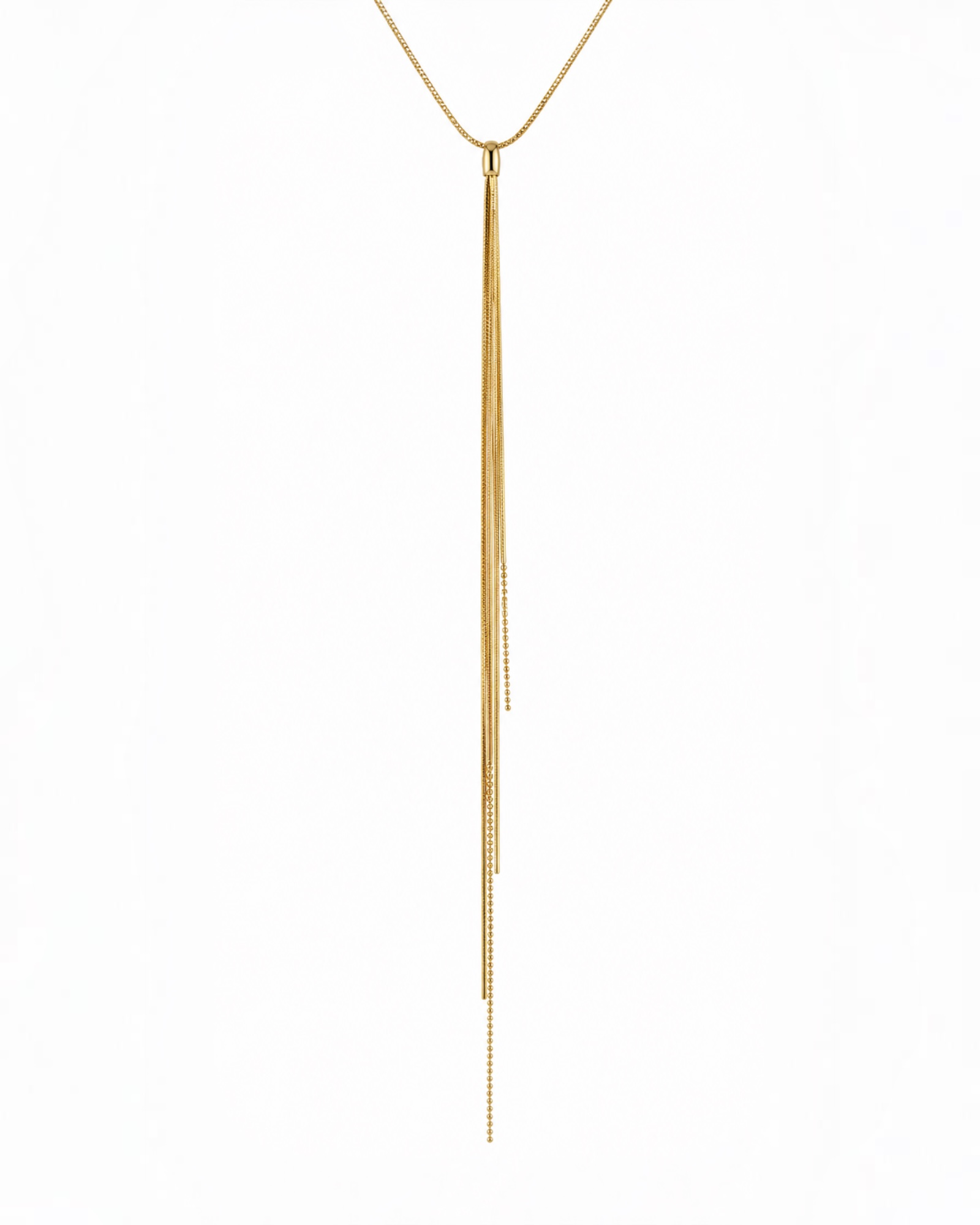 Long necklace in gold-plated silver.