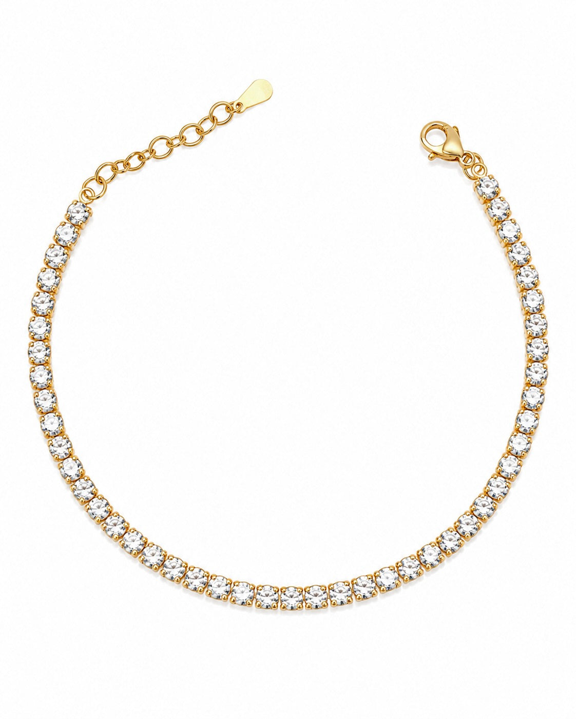 Pulseira com Brilho em Prata Dourada