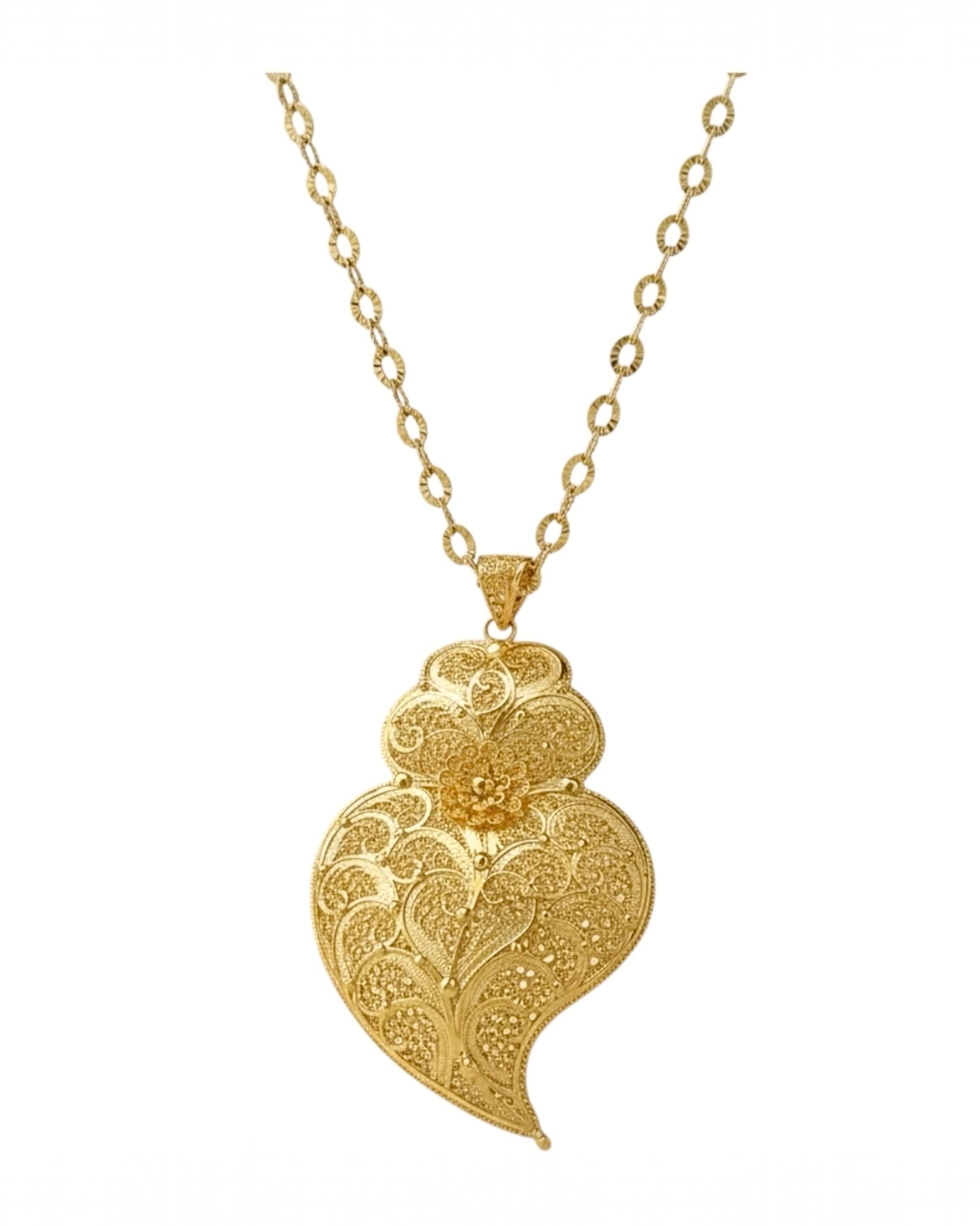 Viana Heart Necklace in Gold-Plated Silver