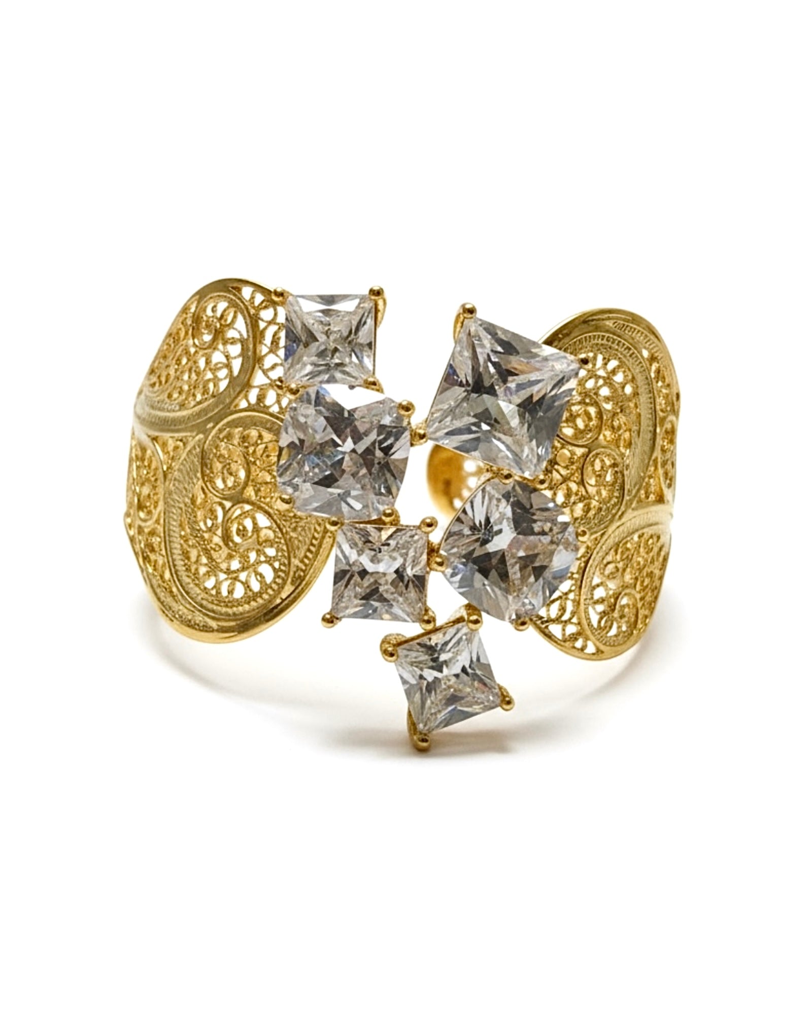 Pulseira Escrava em Filigrana de Viana e Prata Dourada