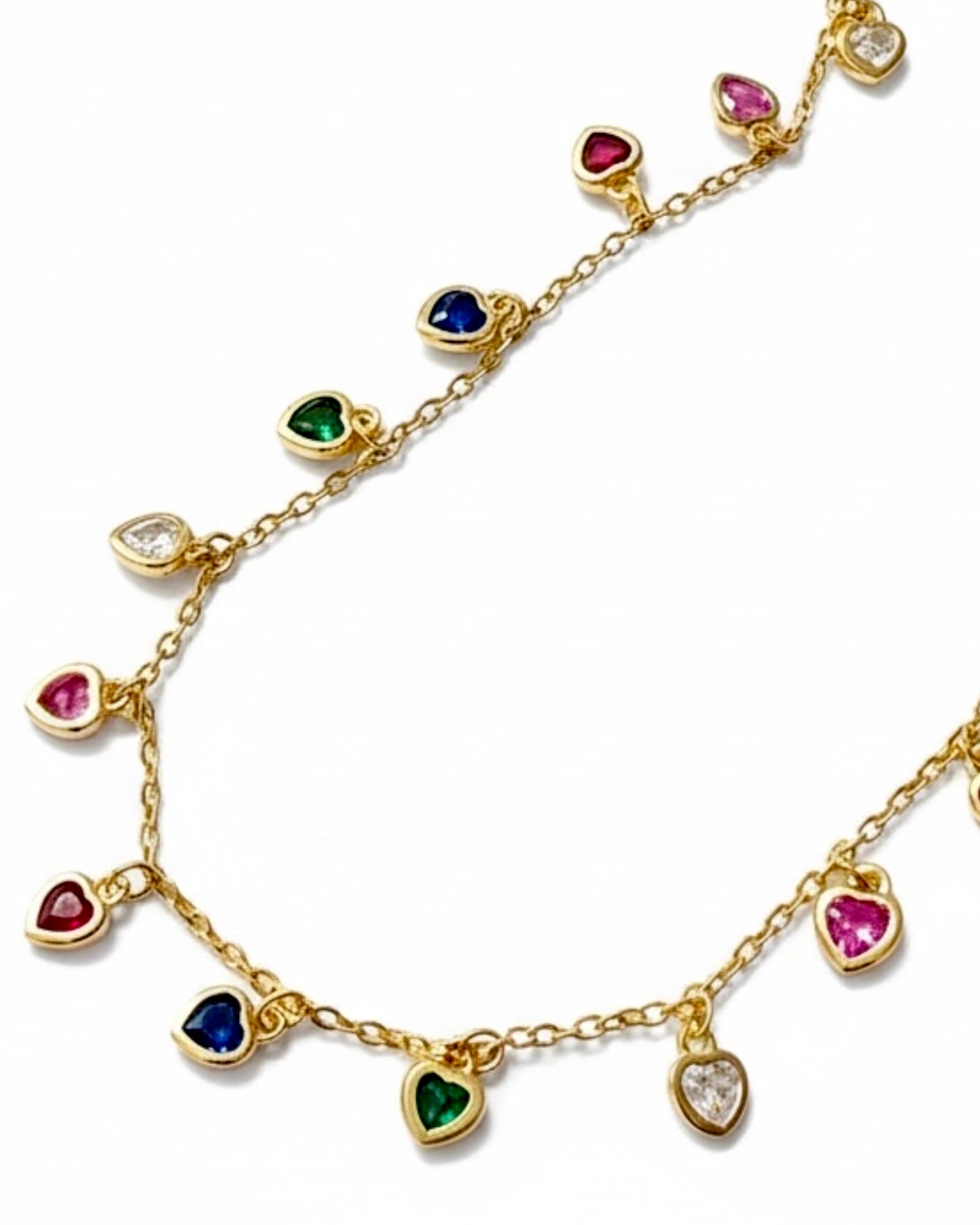 Colar Corações Coloridos