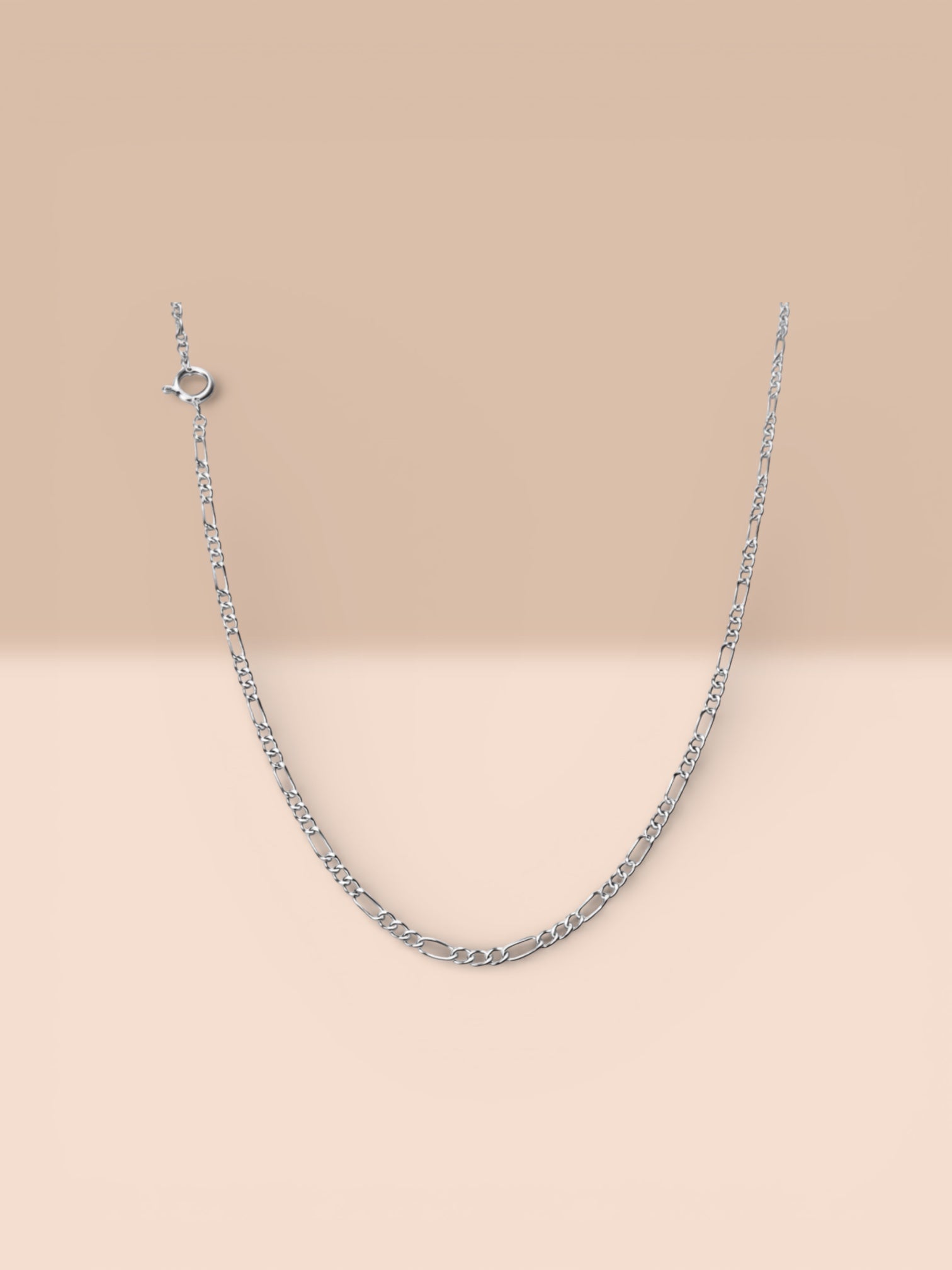 Corrente Fígaro em Prata 925% para Homem – Malha Clássica