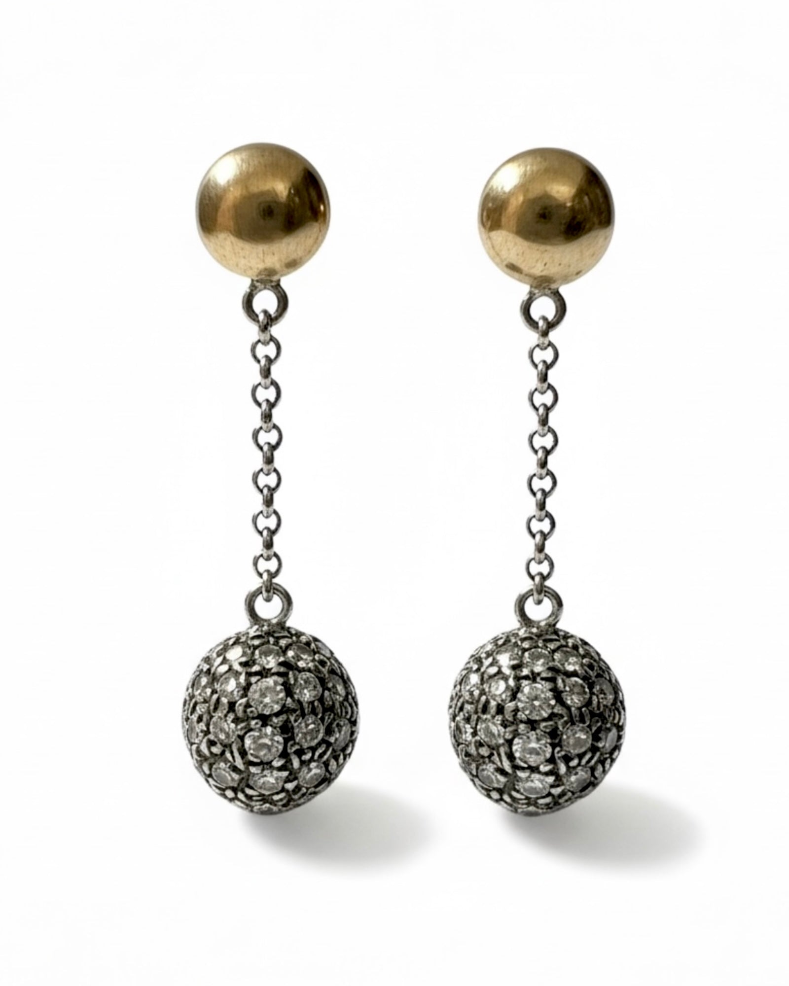 Brincos em Prata e Ouro