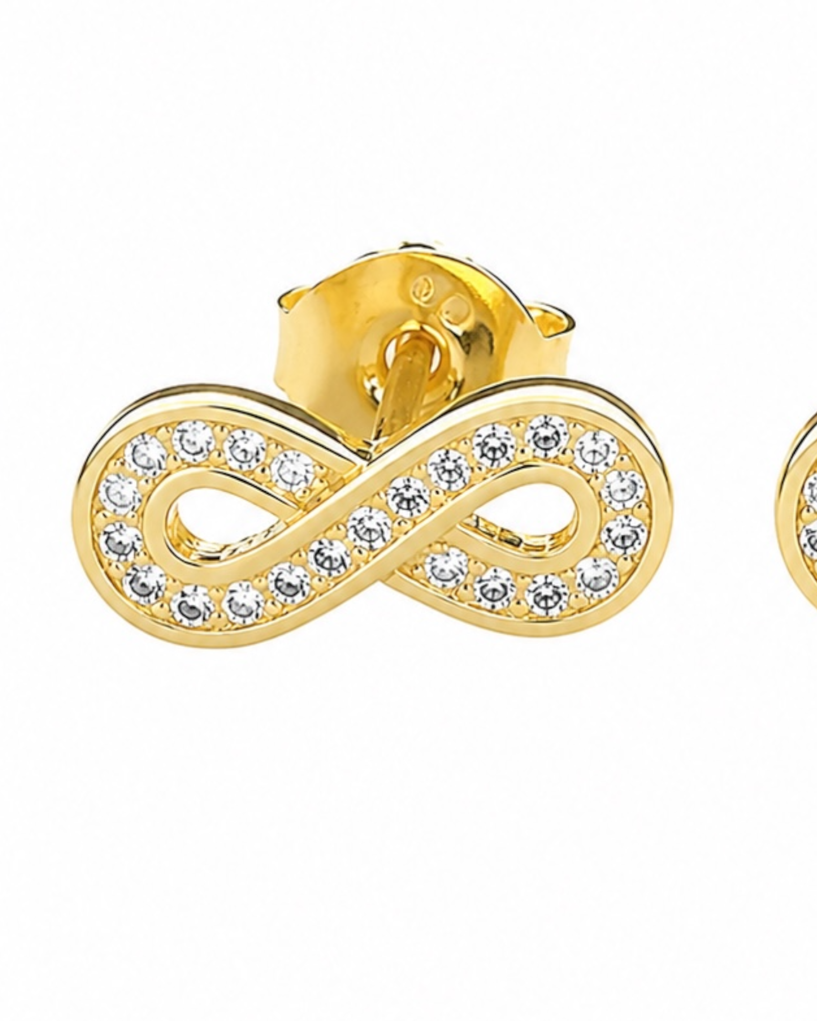 Infinity Earrings in Gold-Plated Silver