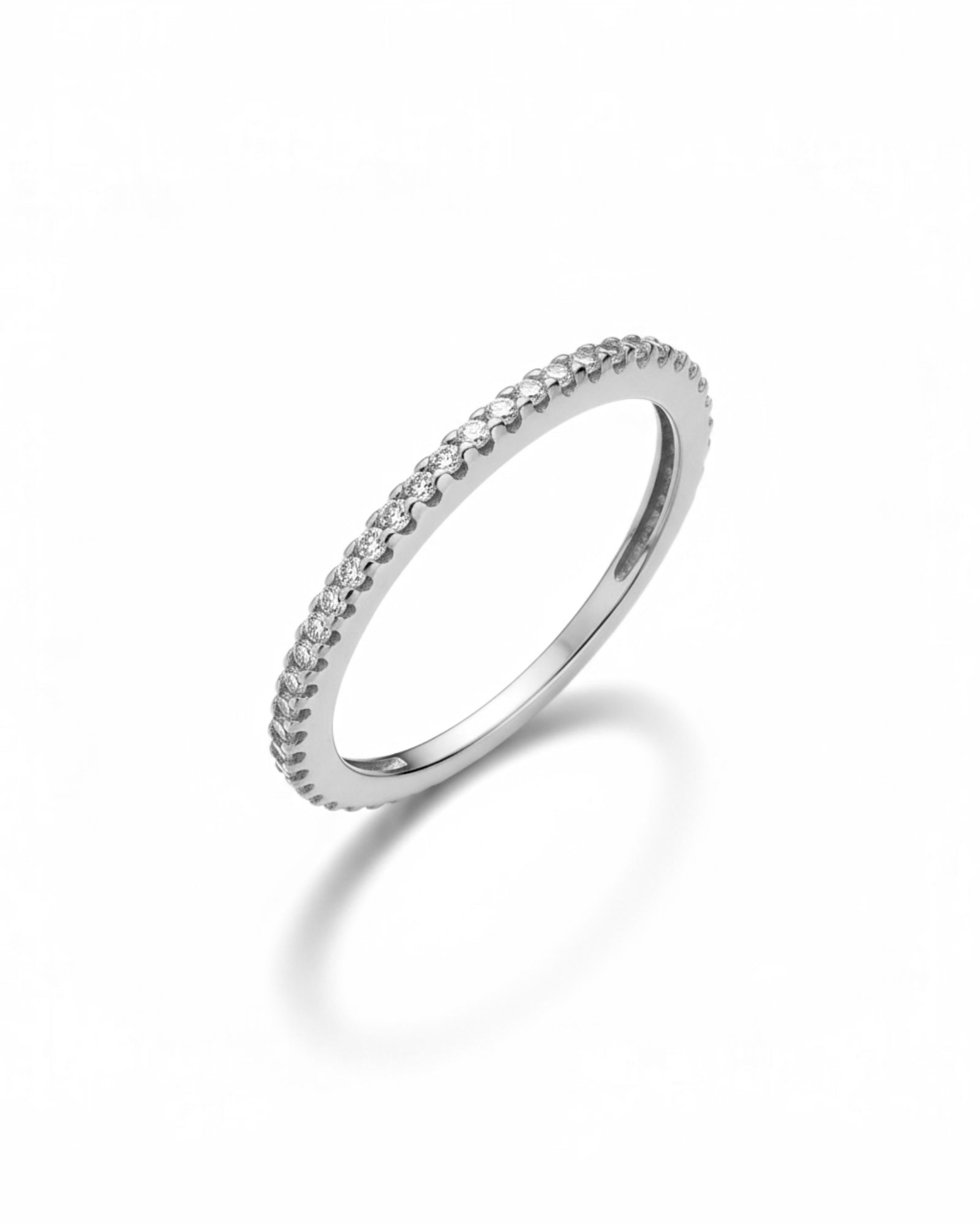 Thin, shiny silver ring