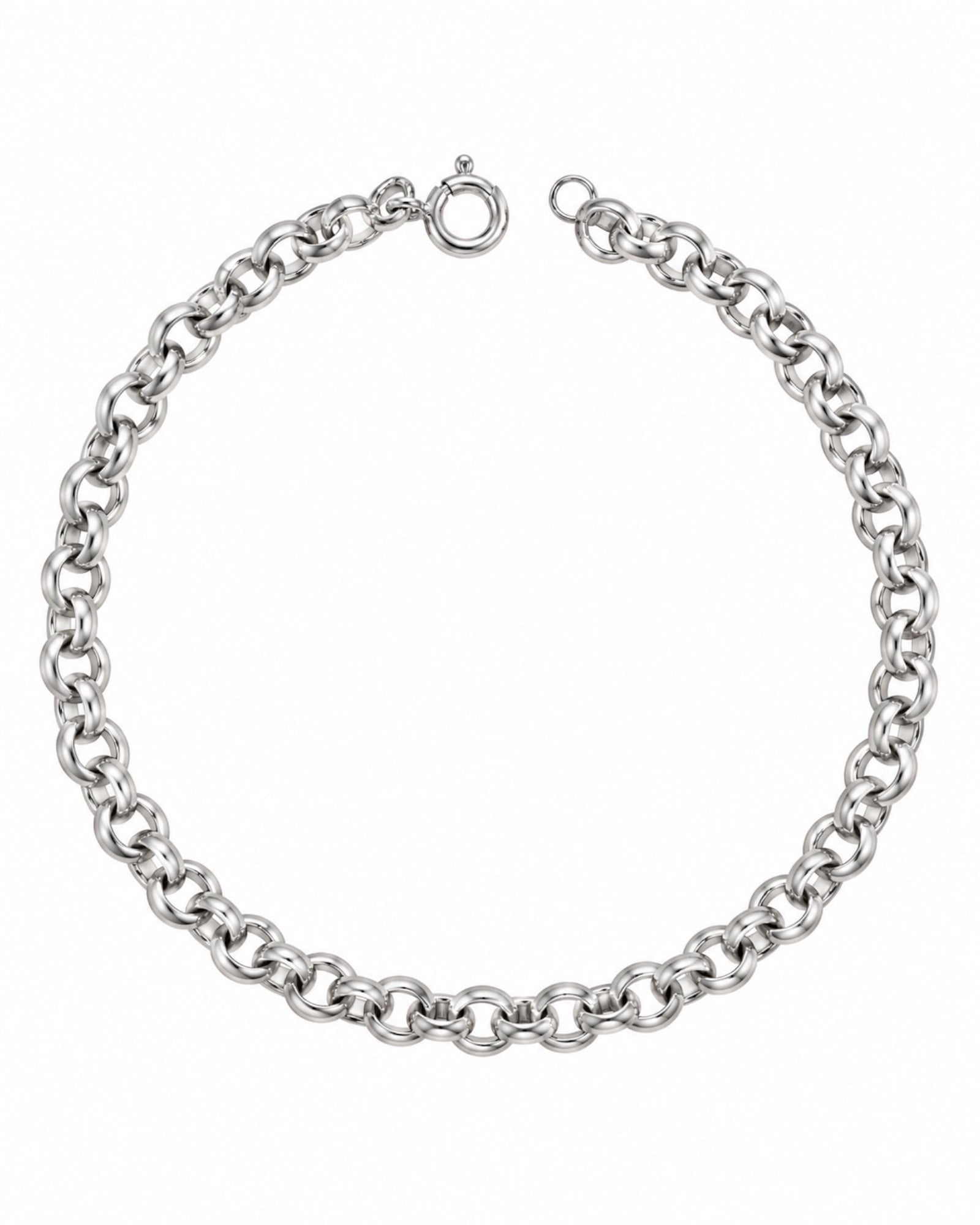 Gold-plated silver chain bracelet