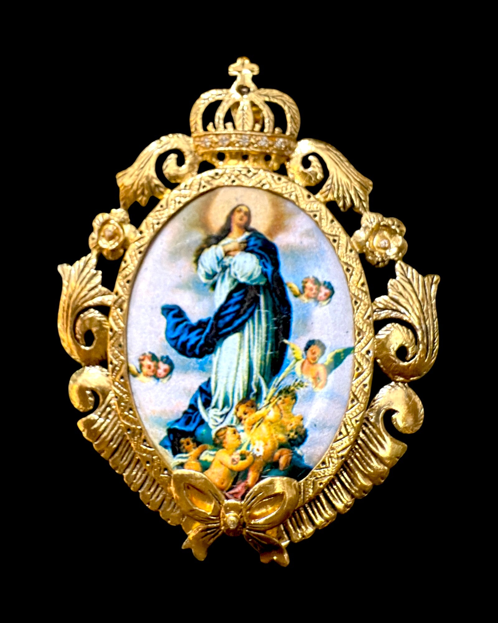 Our Lady of the Conception Medal in Gold Plated Silver