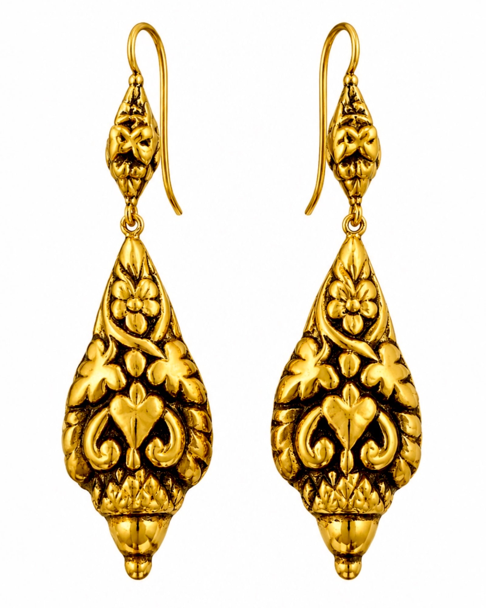 Baroque Star Earrings in Gold-Plated Silver