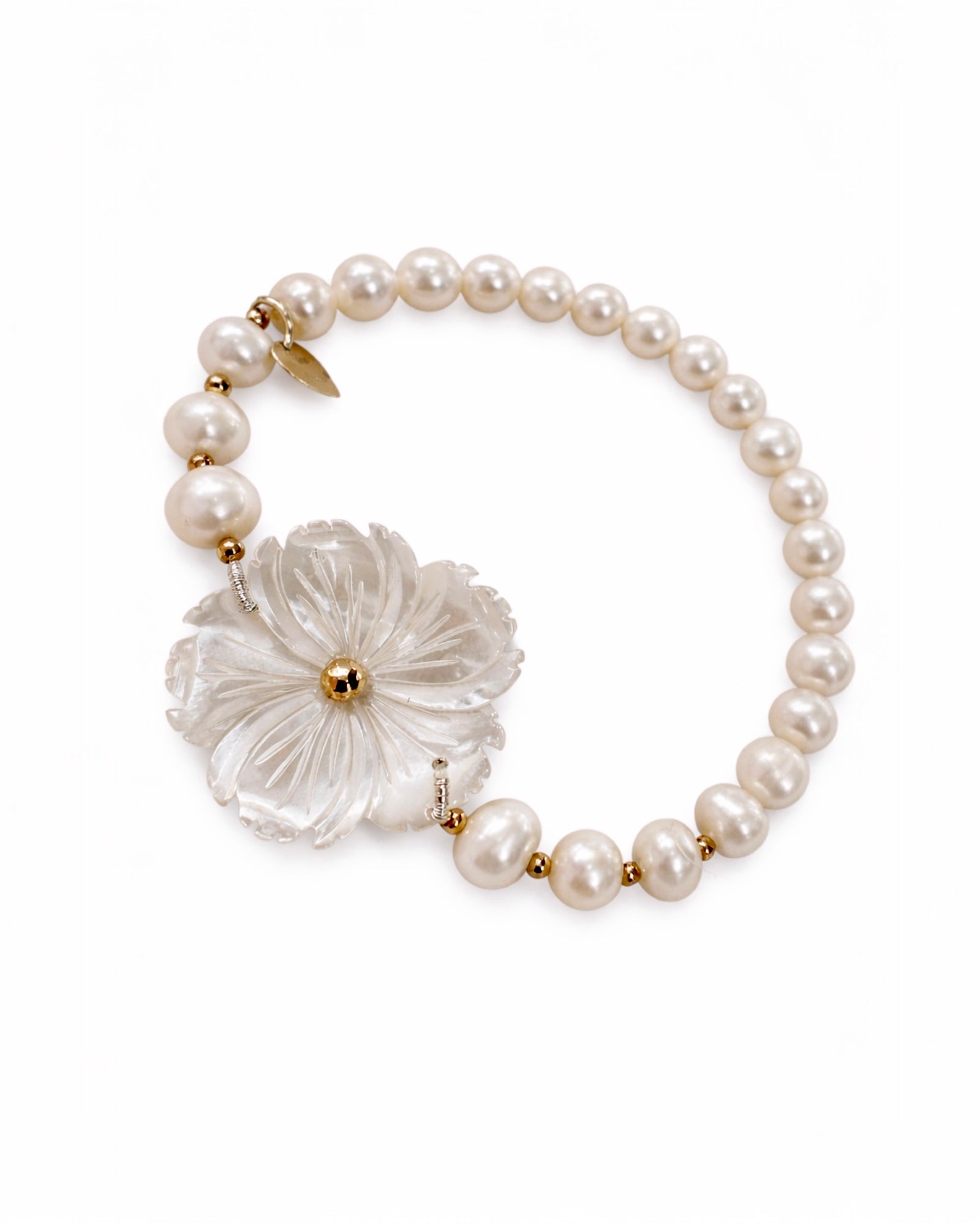 Pulseira Pérolas em Prata