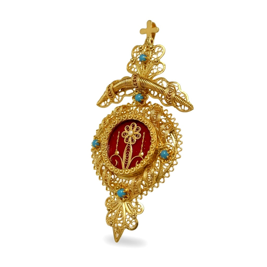 Filigree Custody Medal in Gilded Silver