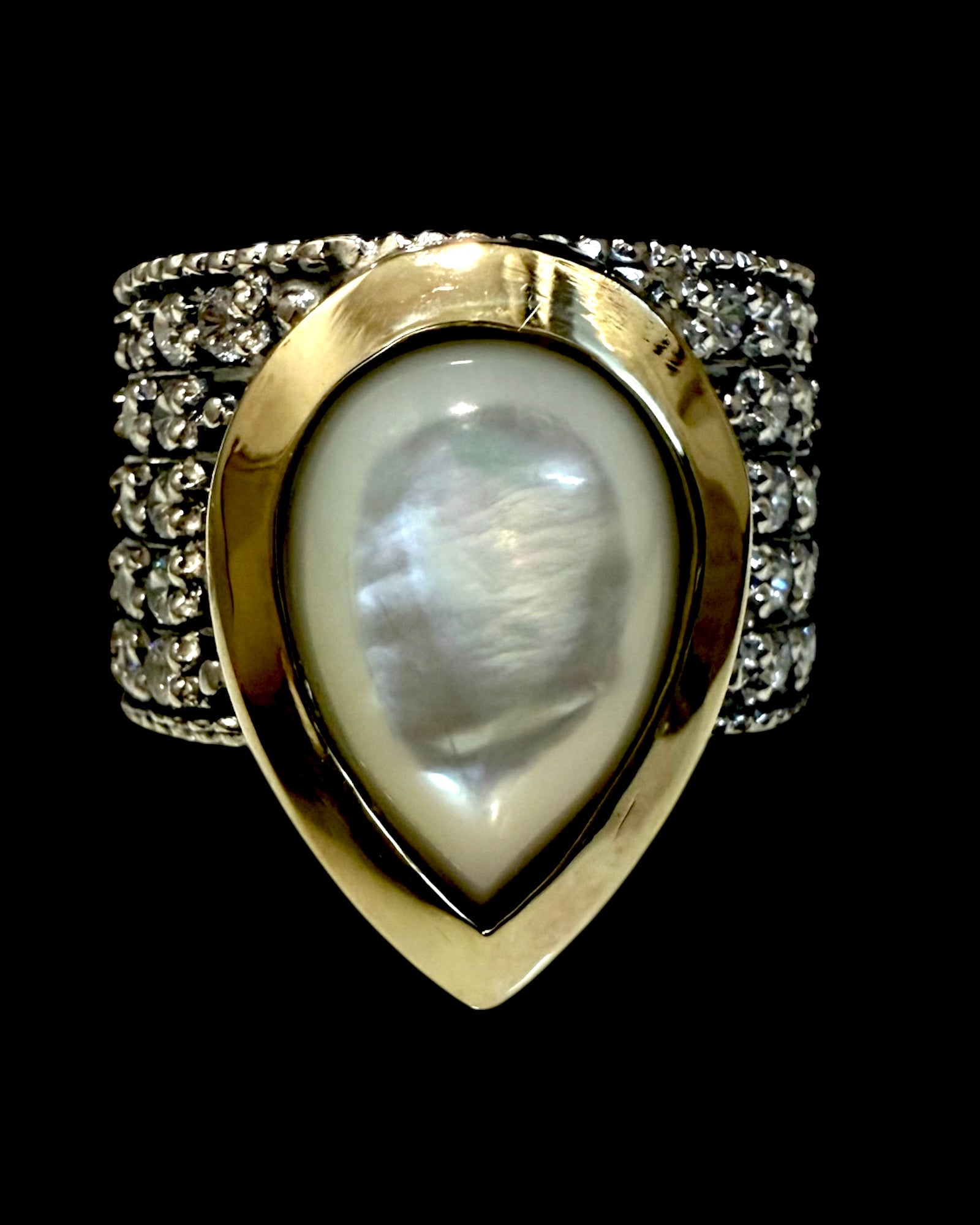 Silver and Gold Sparkle Ring