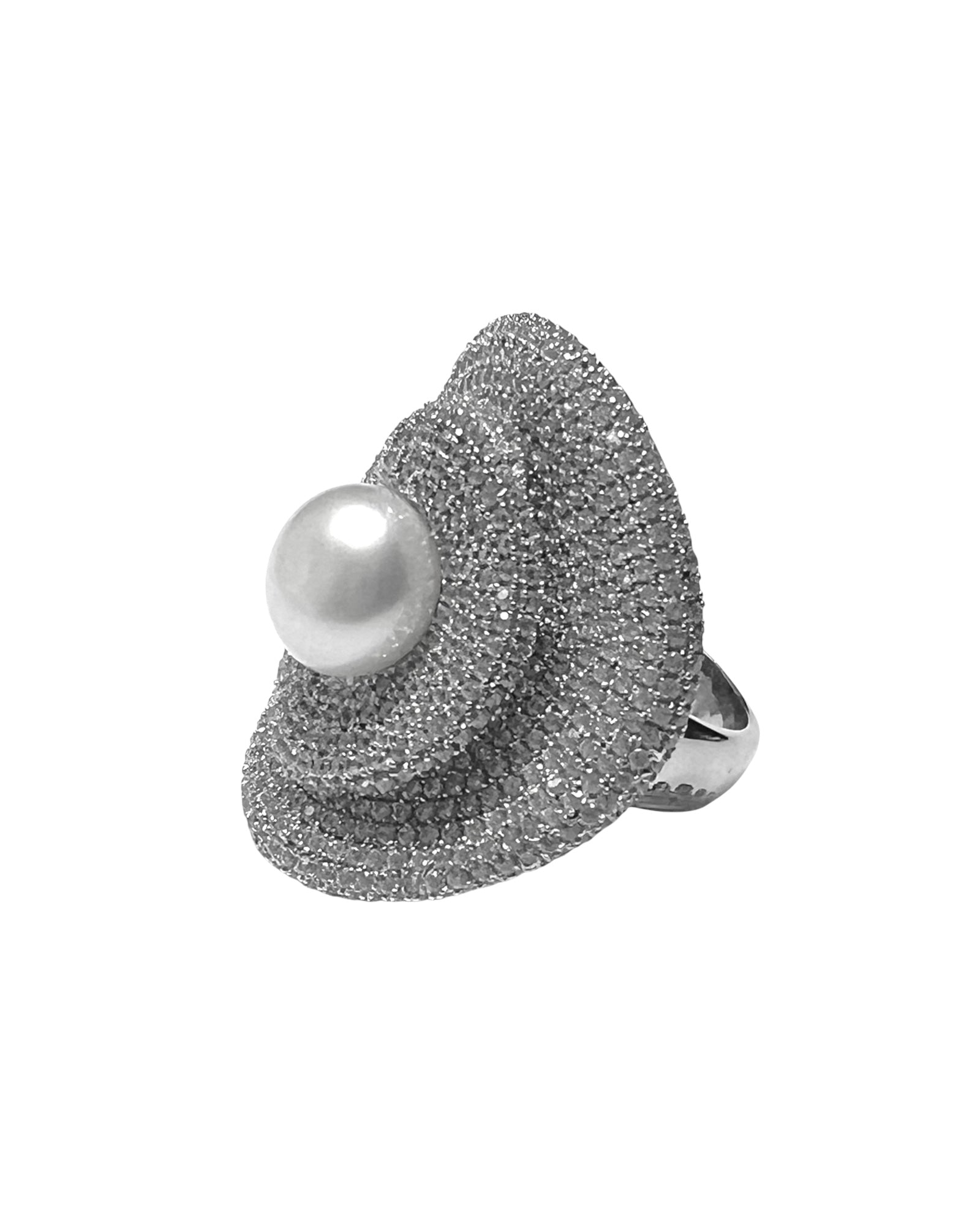 Sparkle Ring with Pearl in Silver