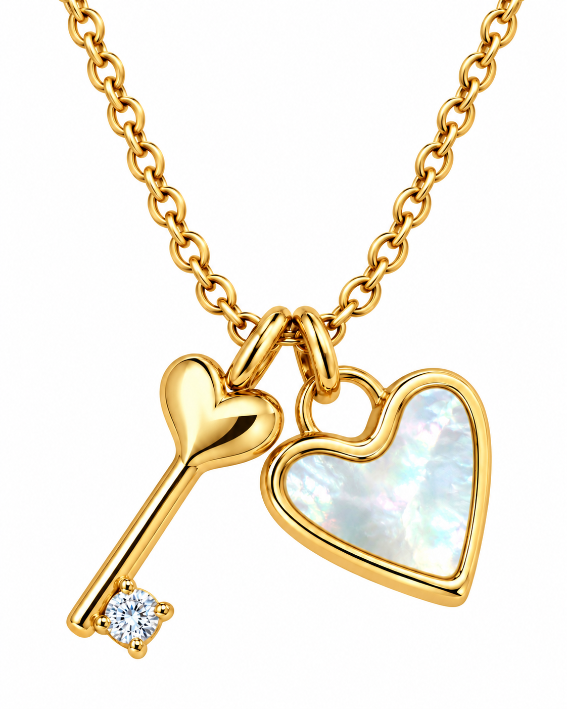 Colar Amor Secreto em Prata Dourada